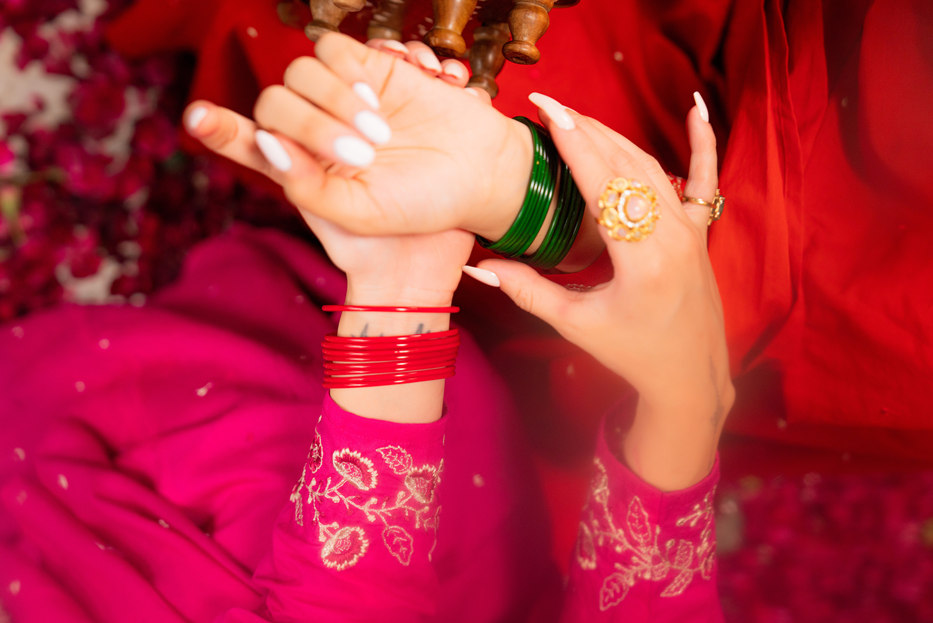 Rust Aura Anarkali Suit Set