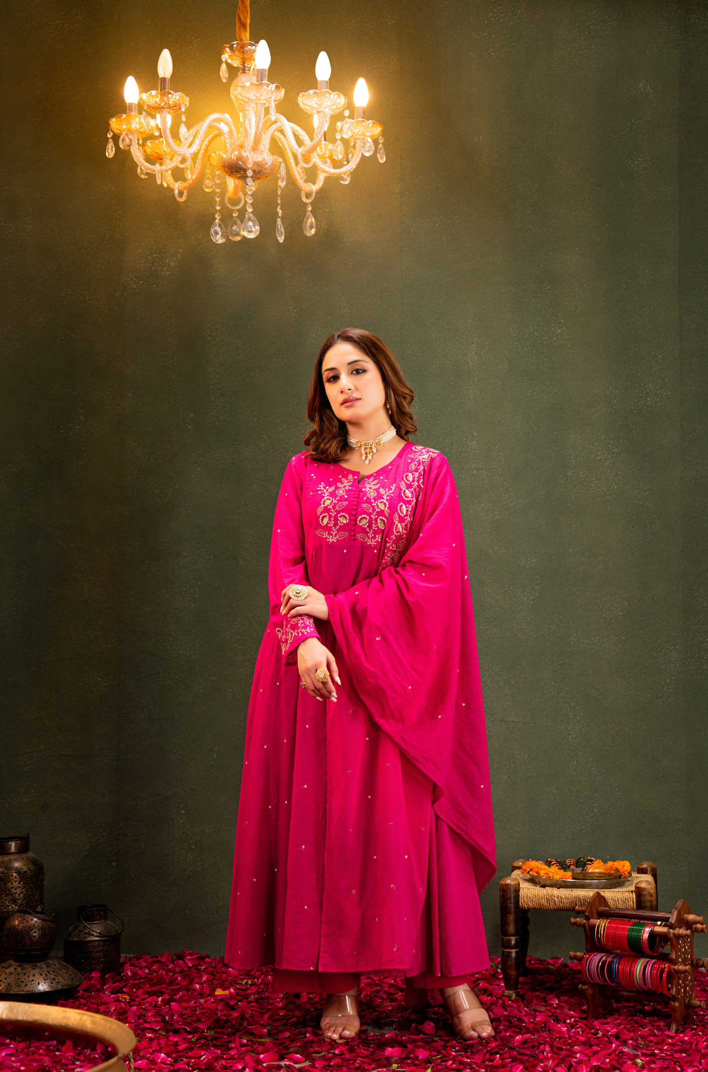 Rosé Whisper Anarkali Suit Set