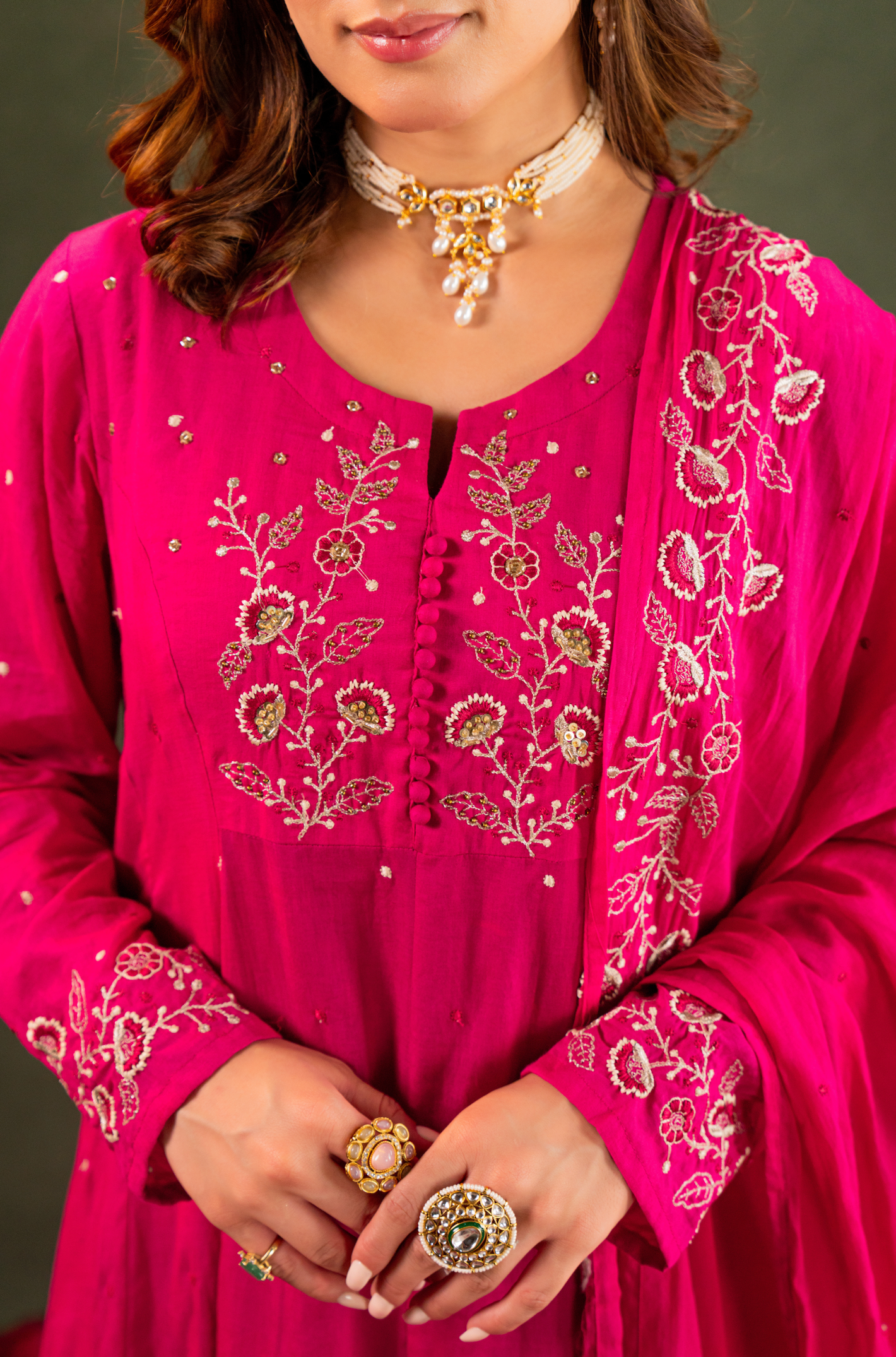 Rosé Whisper Anarkali Suit Set