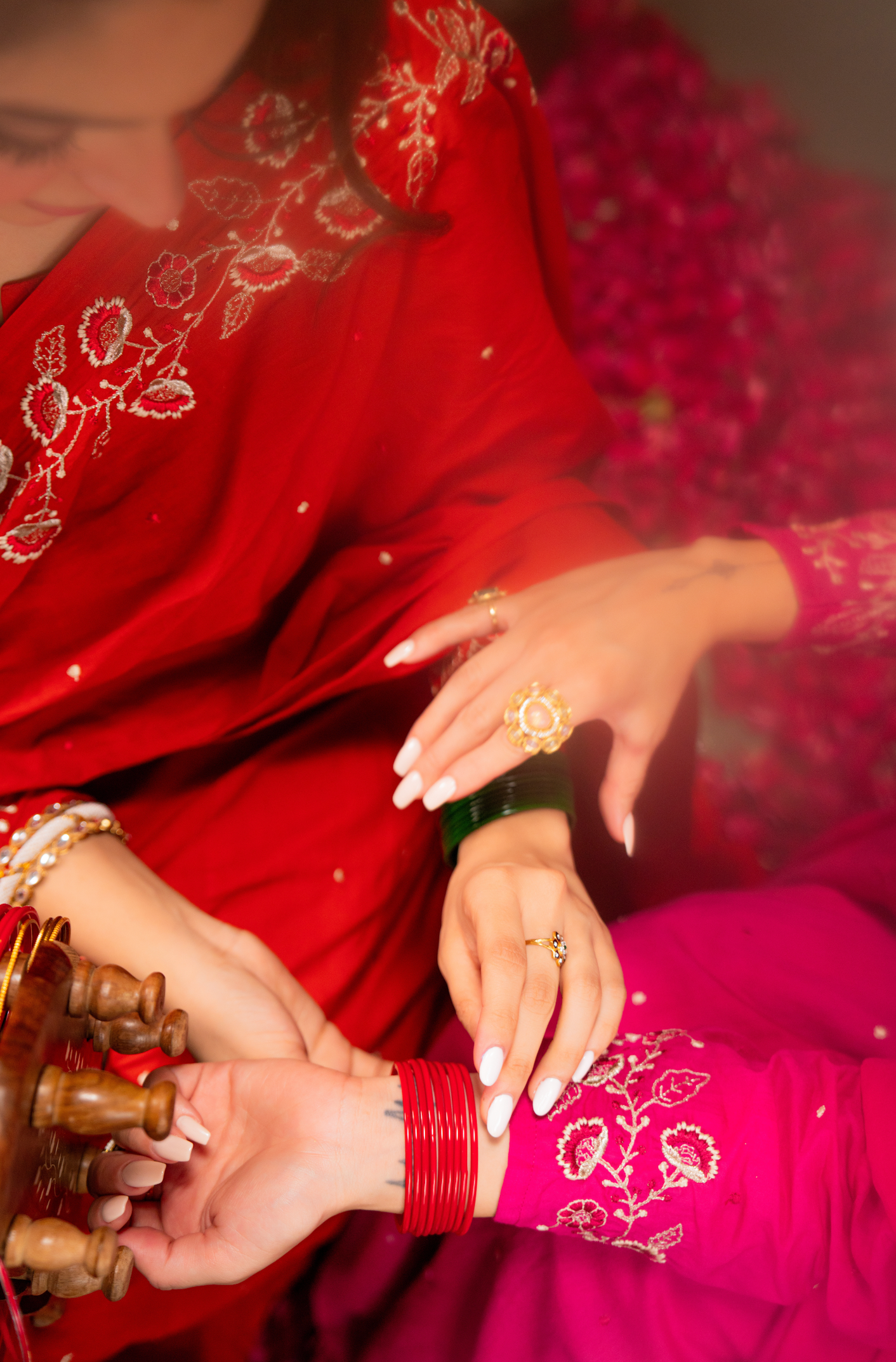 Rust Aura Anarkali Suit Set