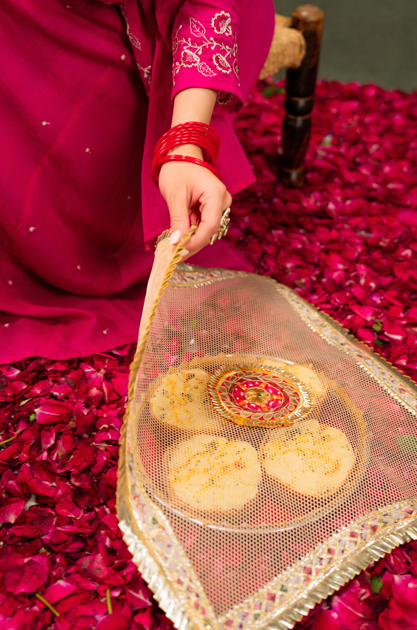 Rust Aura Anarkali Suit Set