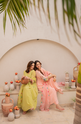 Lemon Zest Anarkali Suit Set