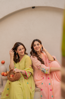 Lemon Zest Anarkali Suit Set