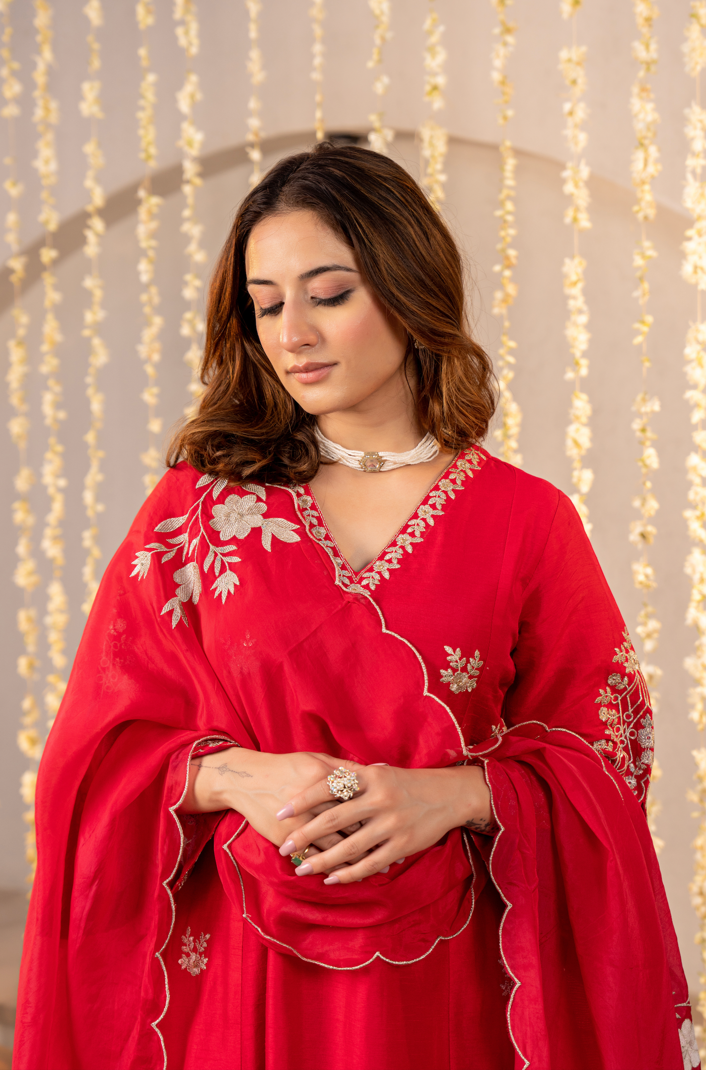 Scarlet Grace Silk Suit Set