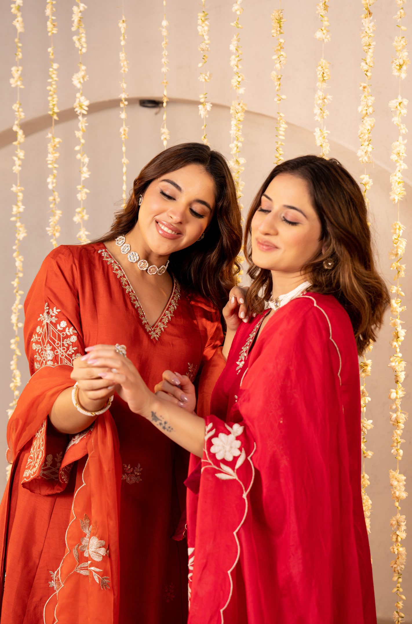 Scarlet Grace Silk Suit Set