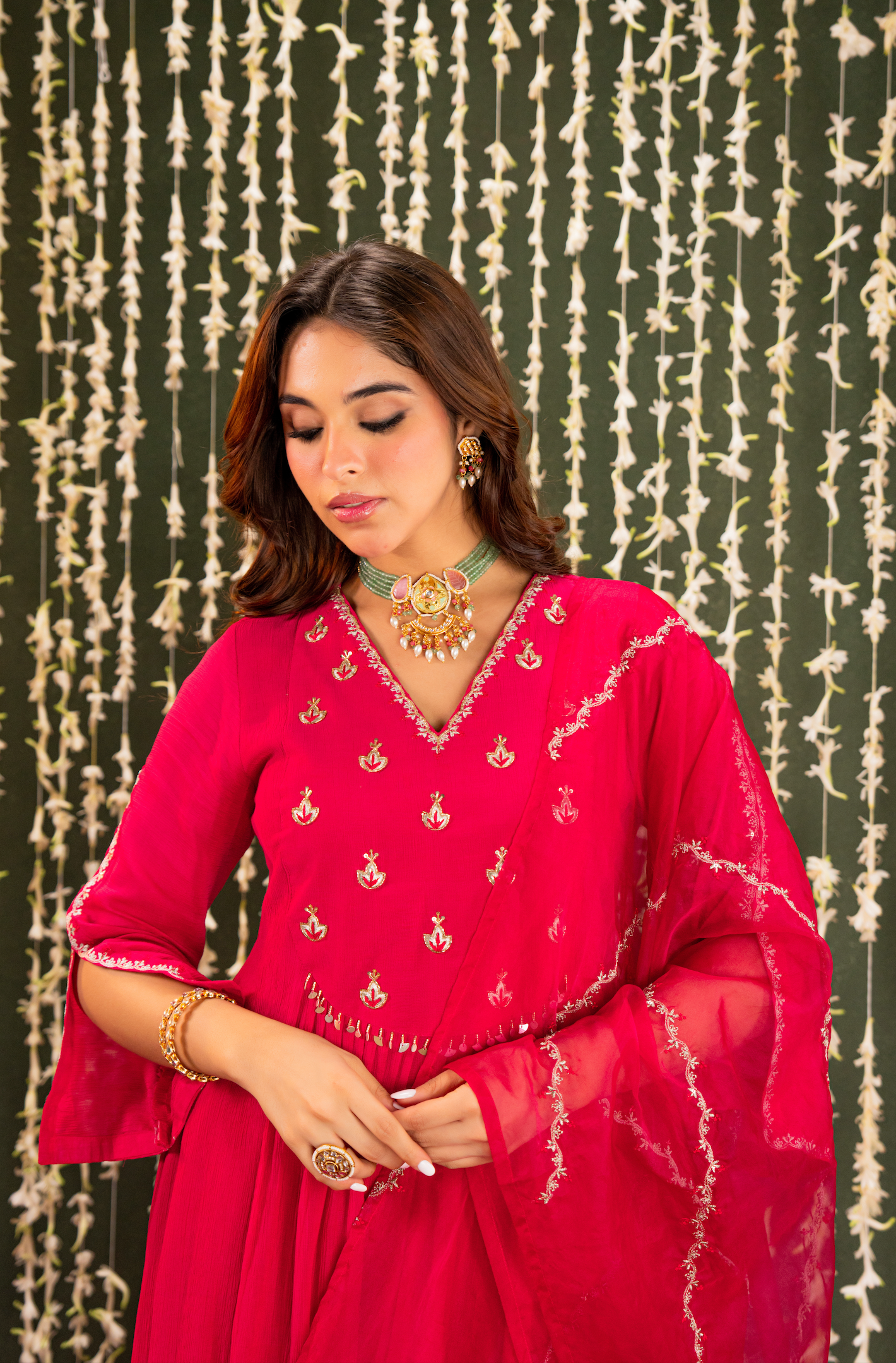 Blush Saga Crush Chanderi Suit Set