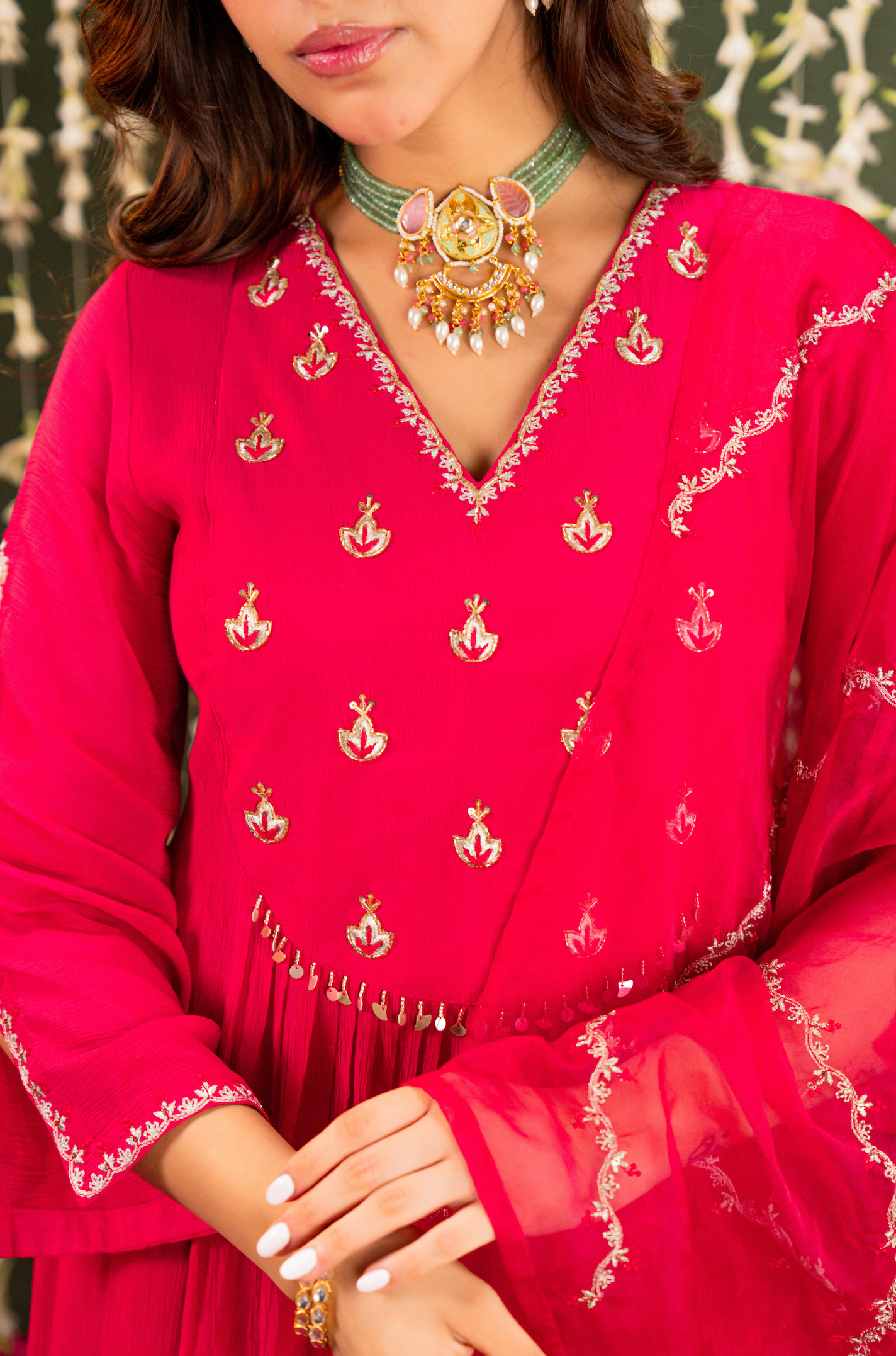 Blush Saga Crush Chanderi Suit Set