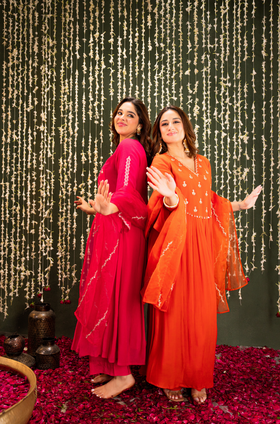 Blush Saga Crush Chanderi Suit Set