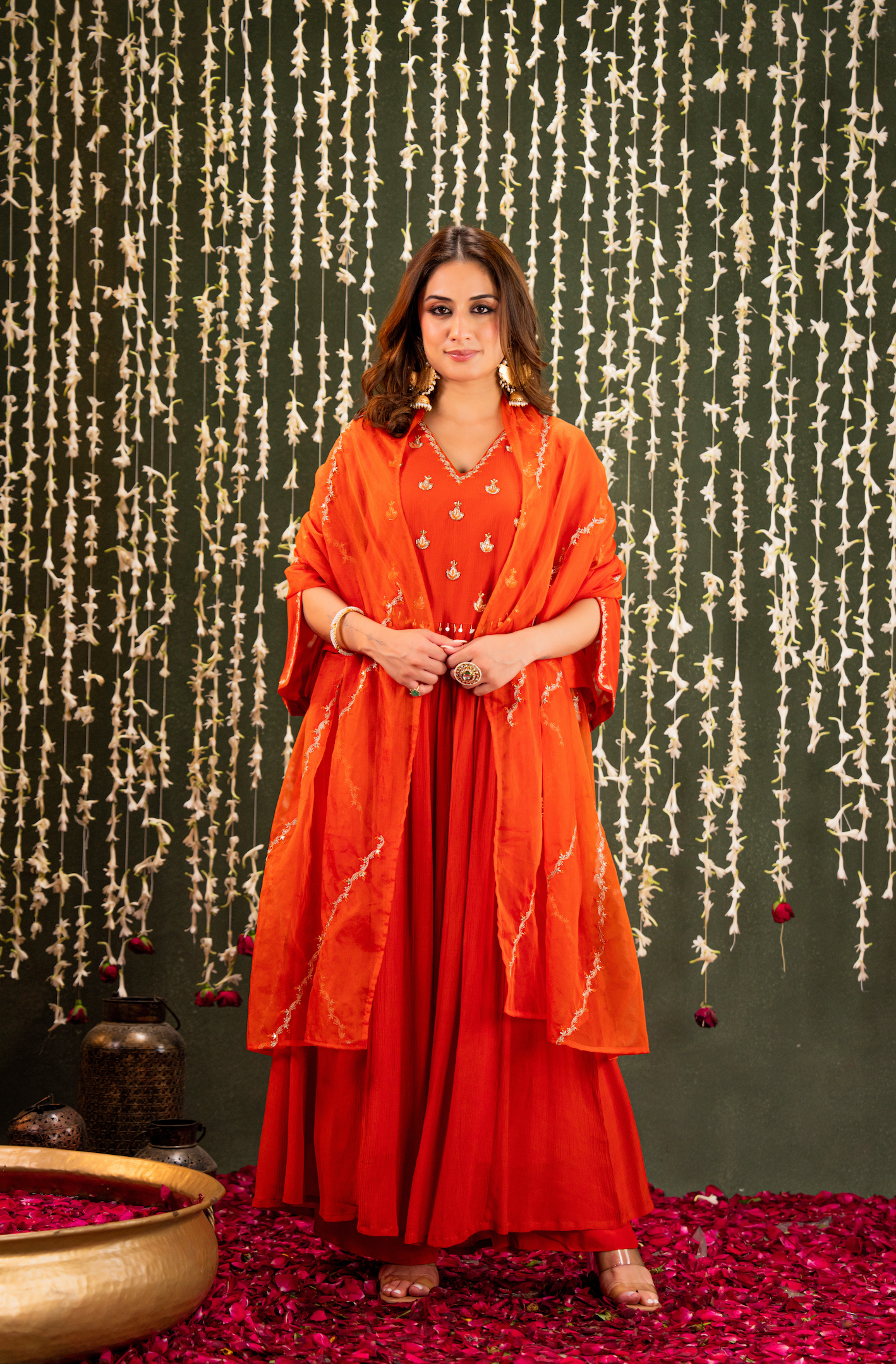 Amber Vistara Crush Chanderi Suit Set