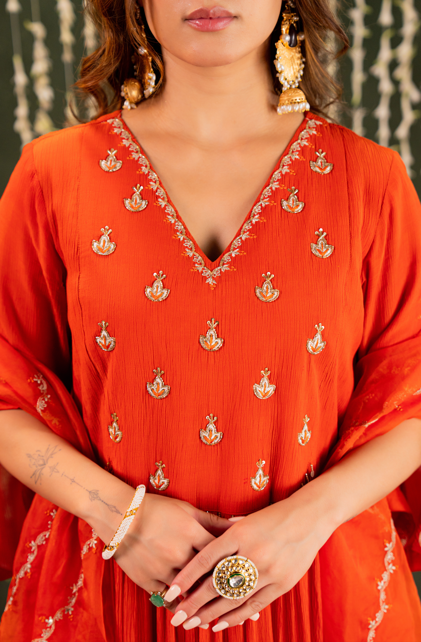 Amber Vistara Crush Chanderi Suit Set