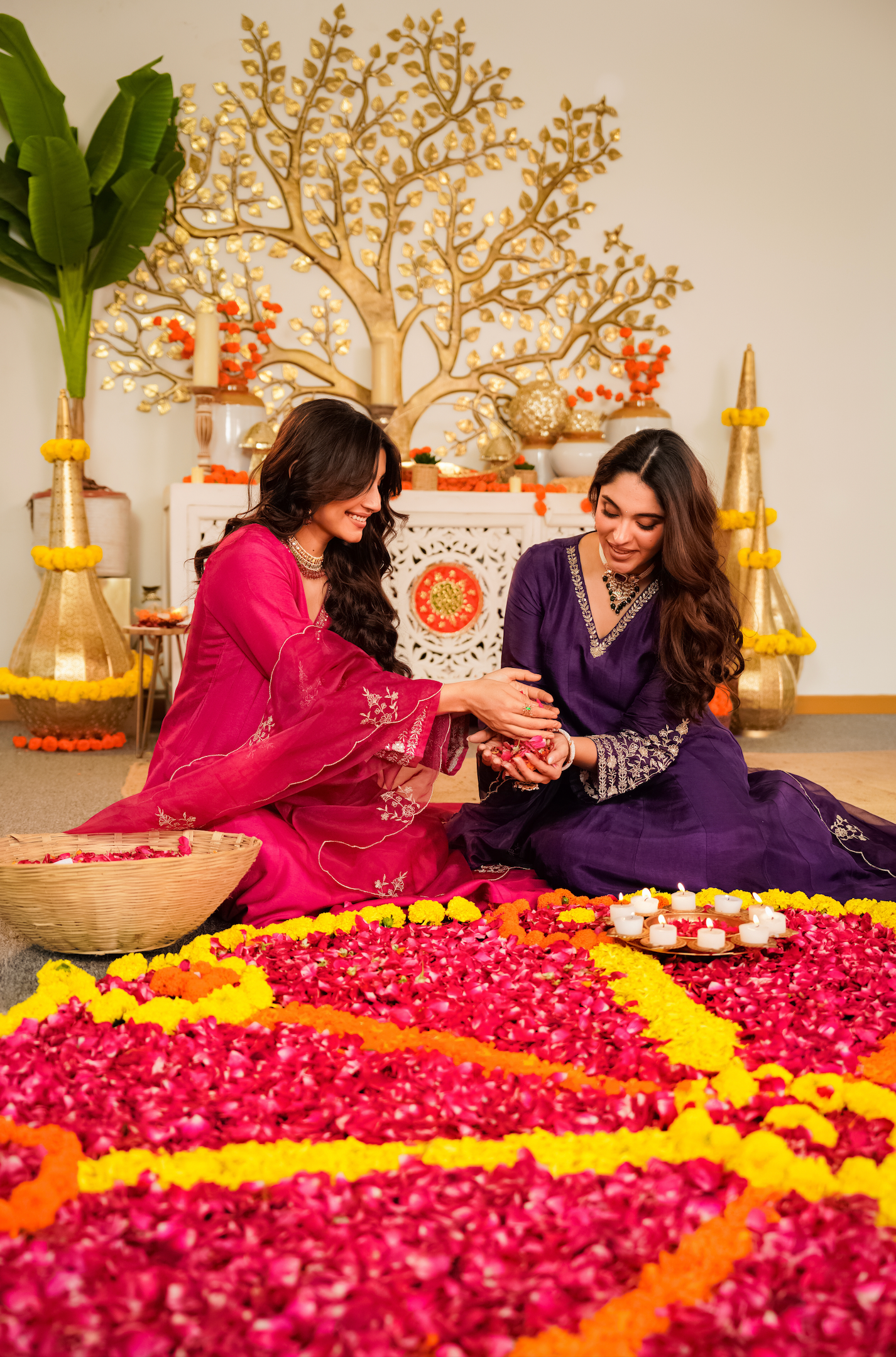 Amethyst Aura Russian Silk Suit Set