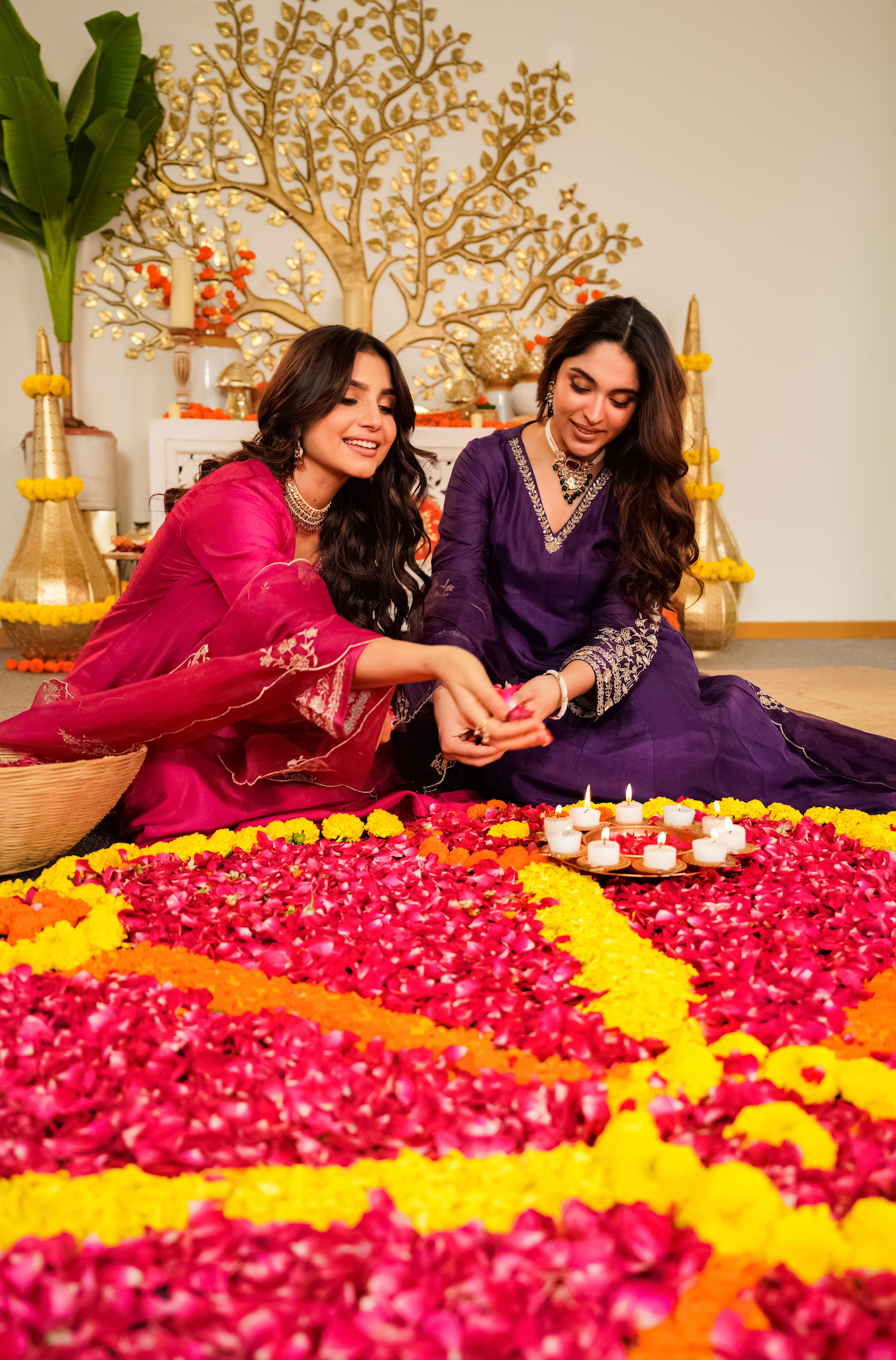 Amethyst Aura Russian Silk Suit Set