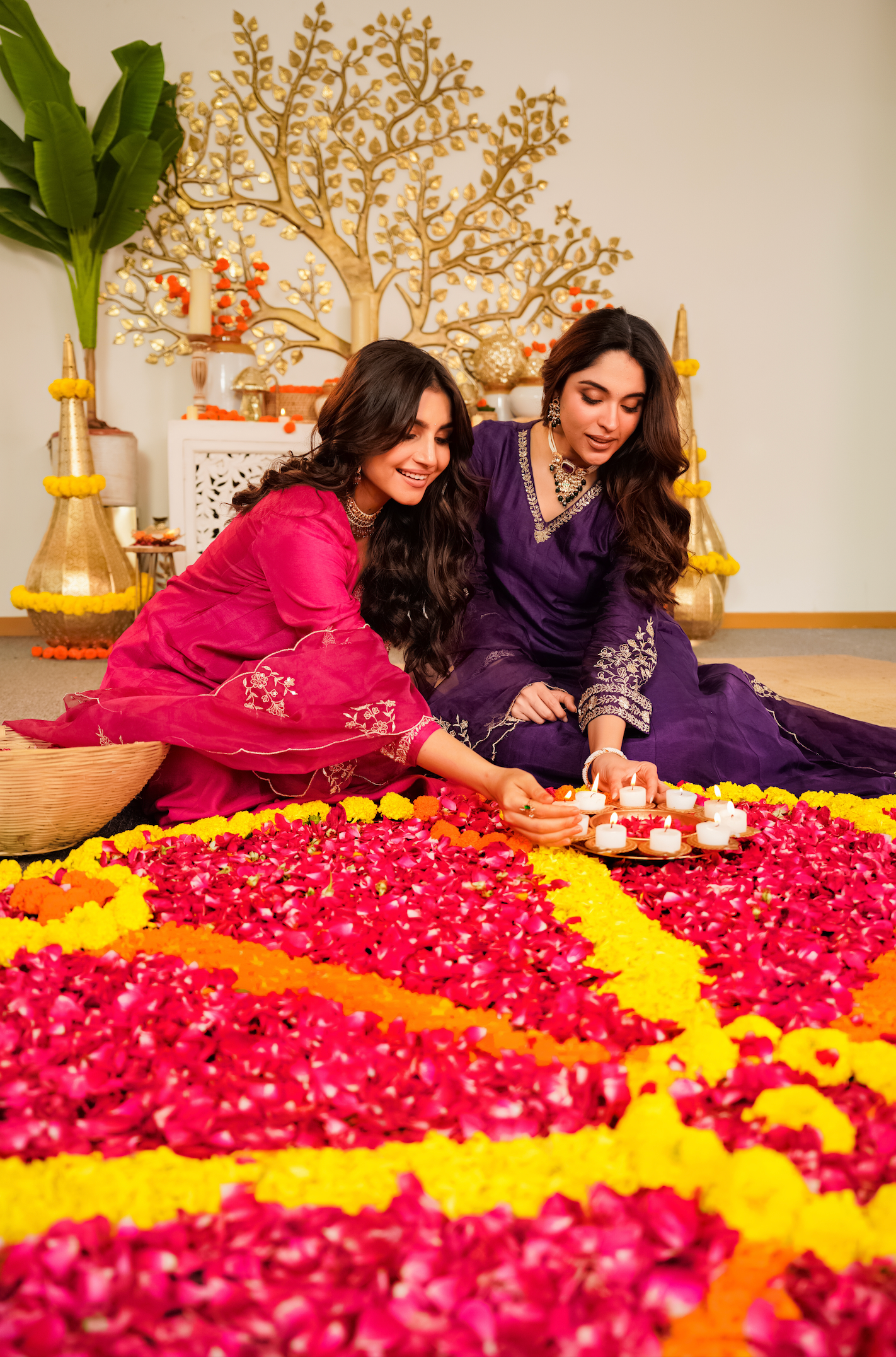 Amethyst Aura Russian Silk Suit Set