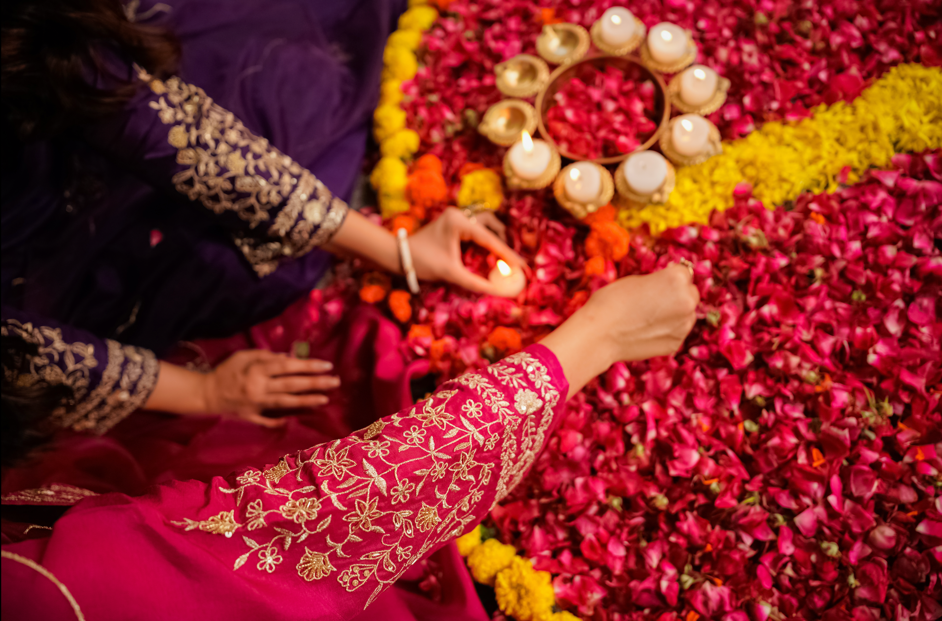 Amethyst Aura Russian Silk Suit Set