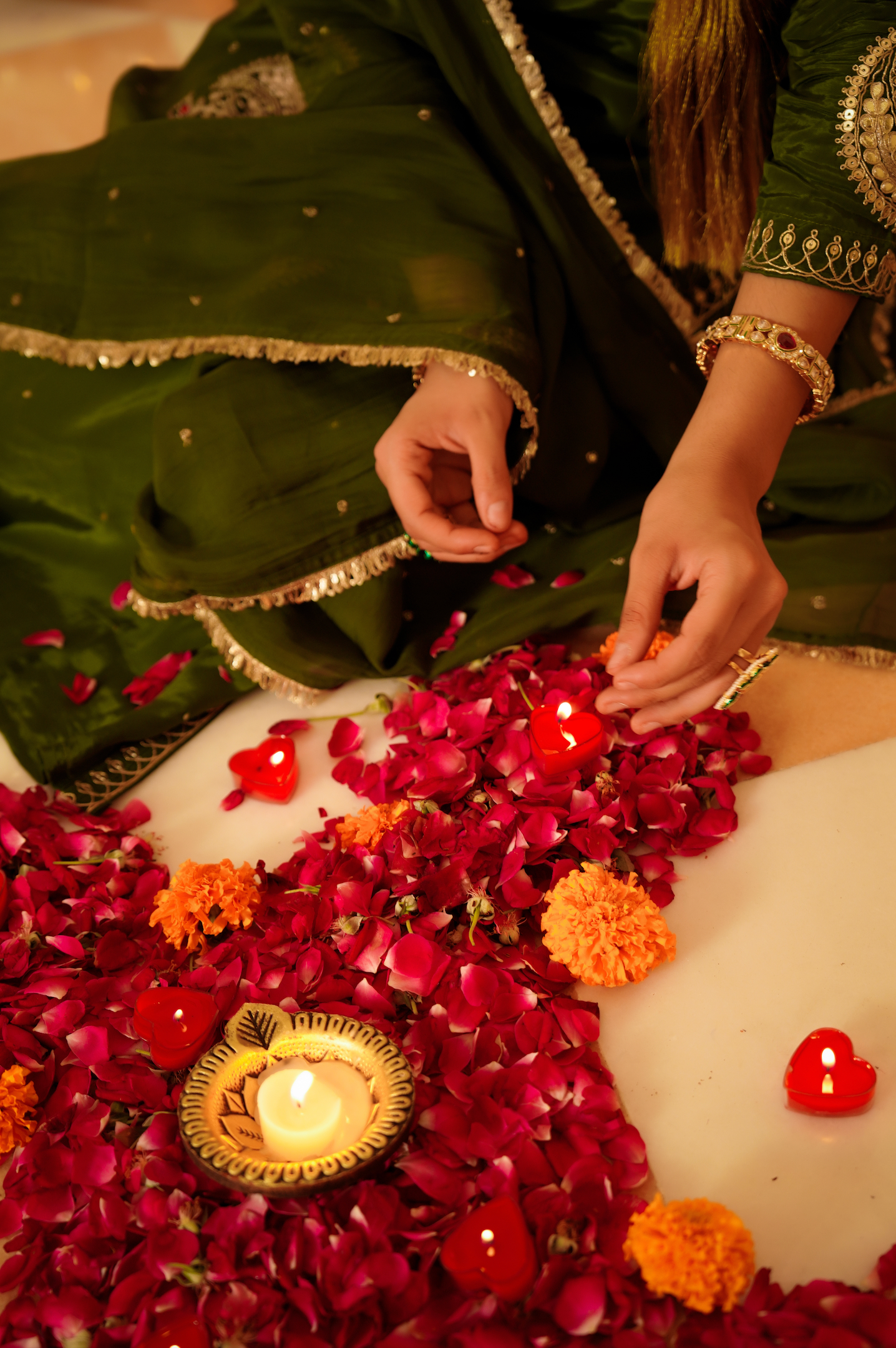 Emerald Grace Crepe Suit Set