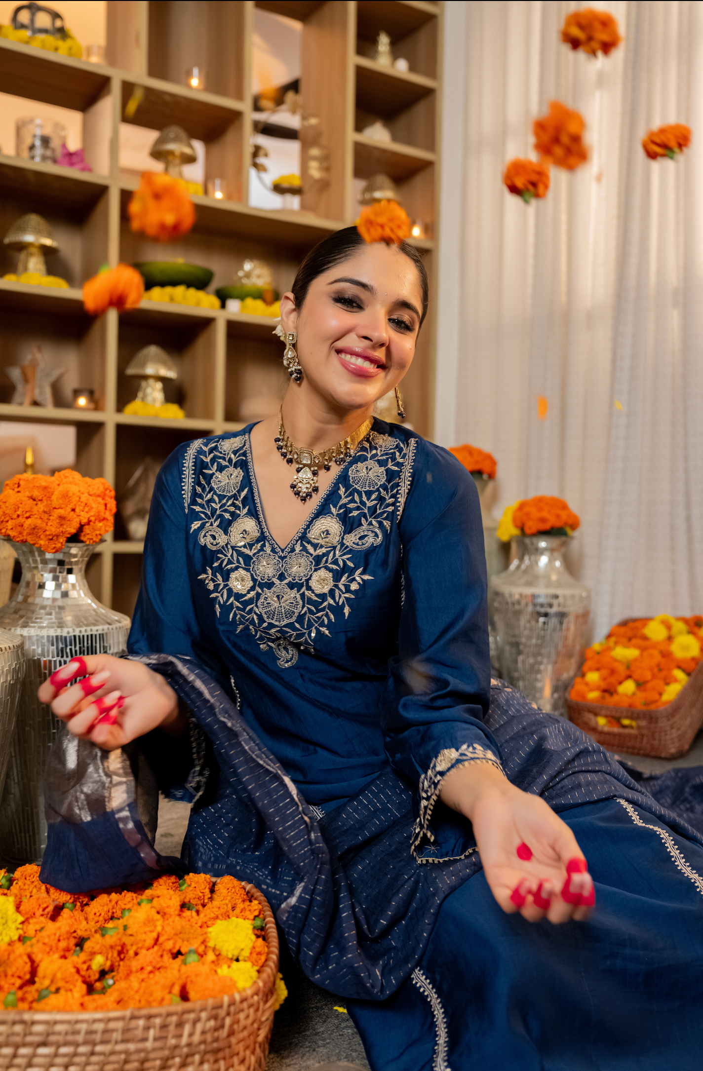 Midnight Bloom Suit Set