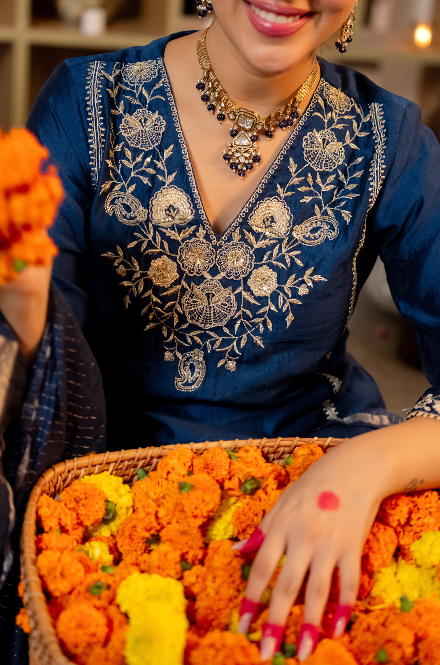 Midnight Bloom Suit Set