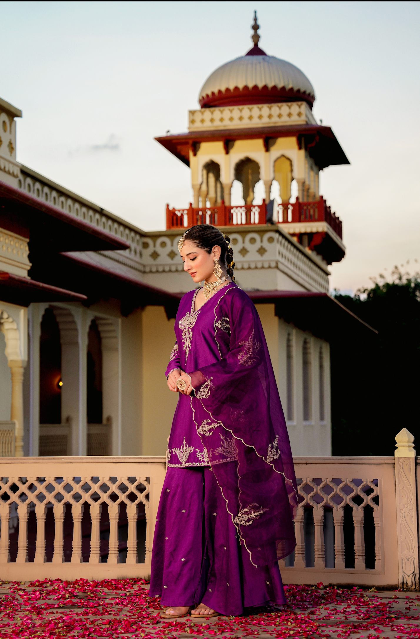 Royal Jamuni Satoori Silk Garara Suit Set