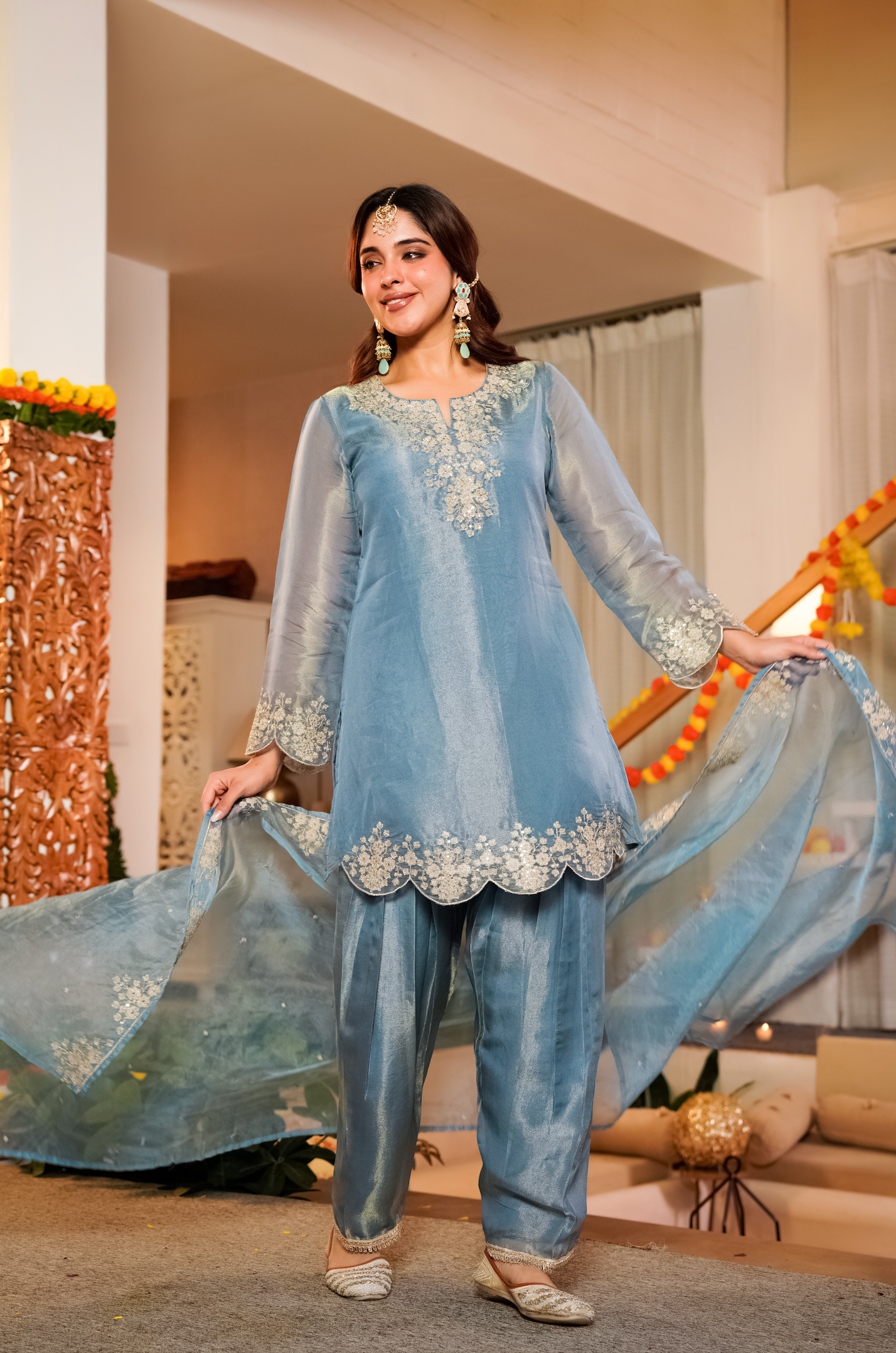 Serene Mist Tissue Suit Set