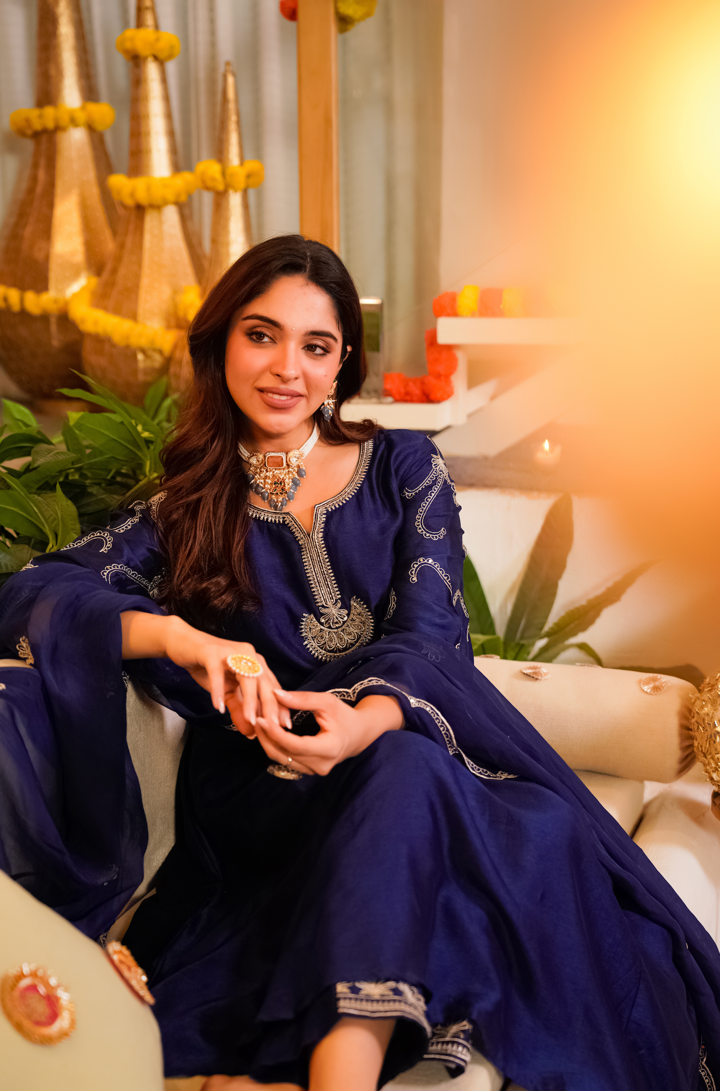 Midnight Majesty Russian Silk Suit Set