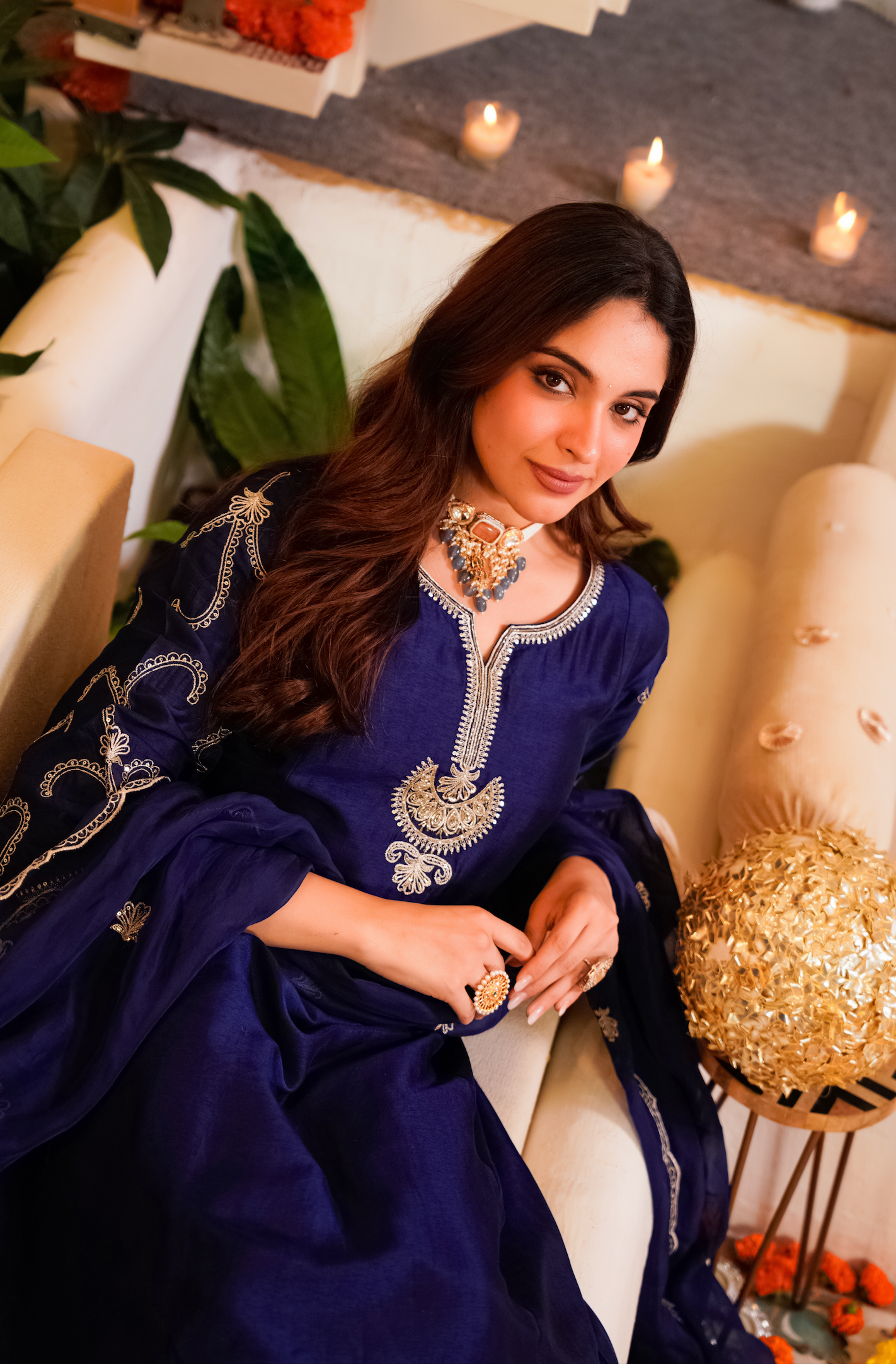 Midnight Majesty Russian Silk Suit Set