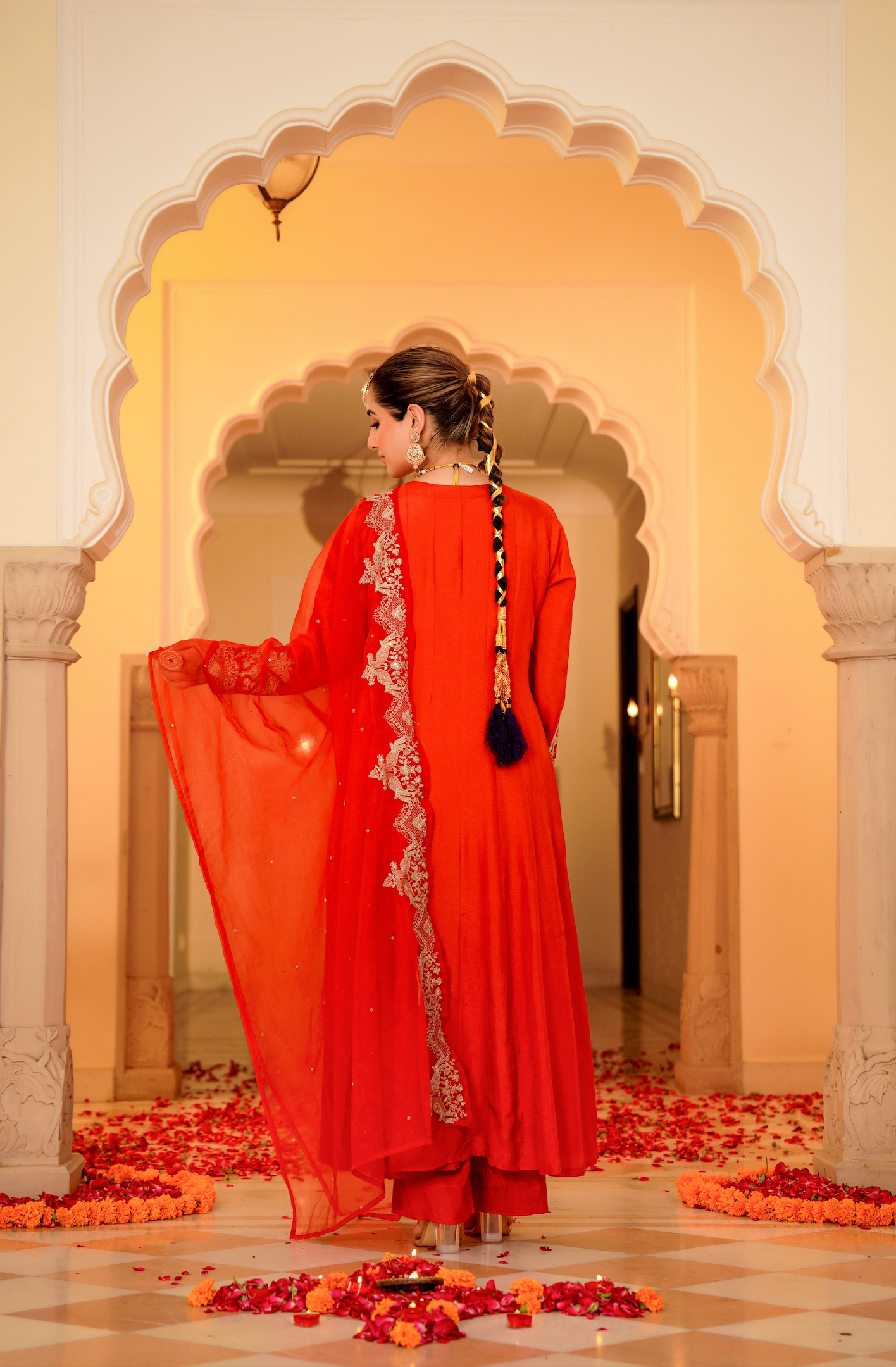 Amber Aura Russian Silk Suit Set