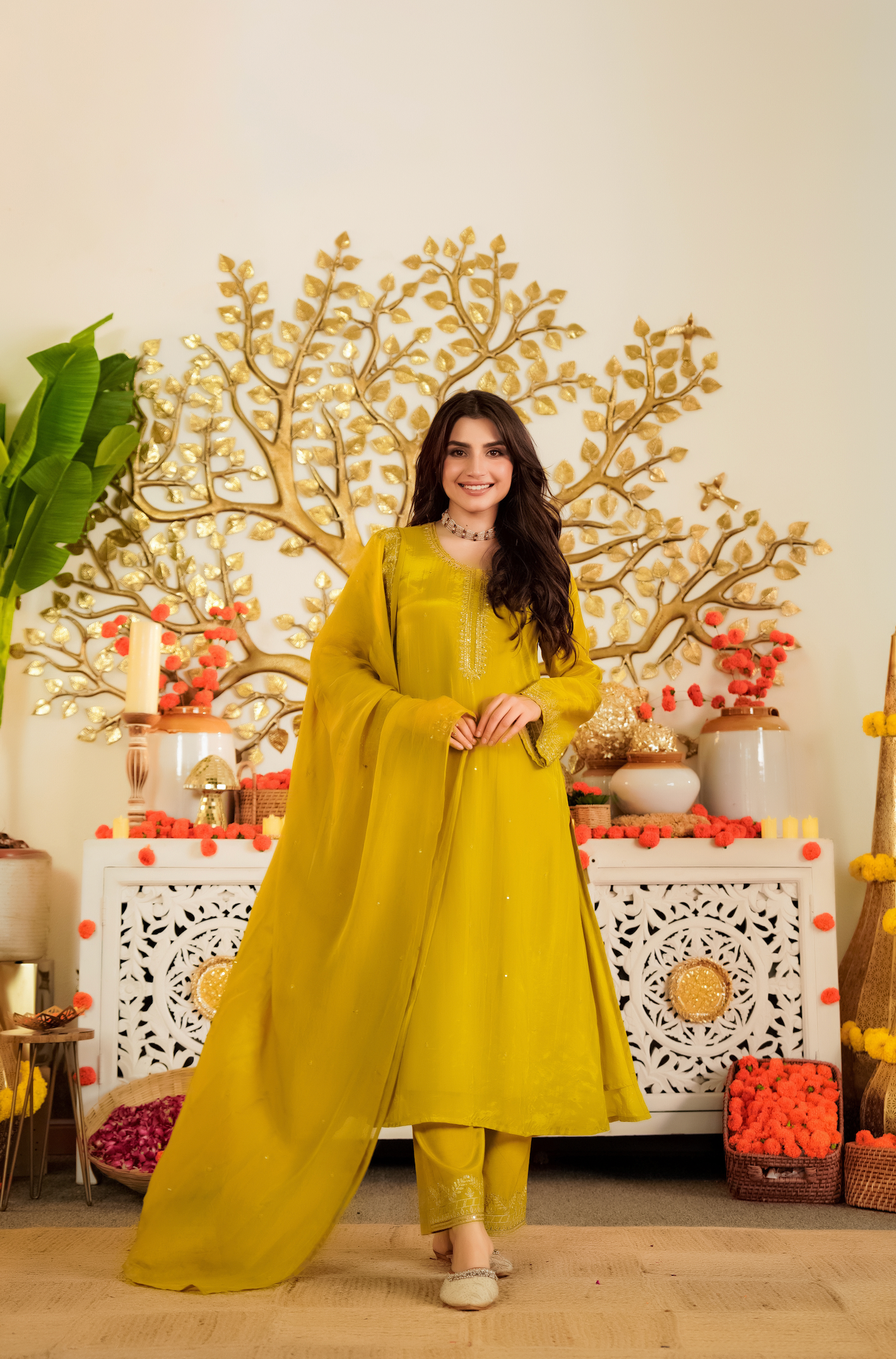 Amber Marigold Aura Suit Set