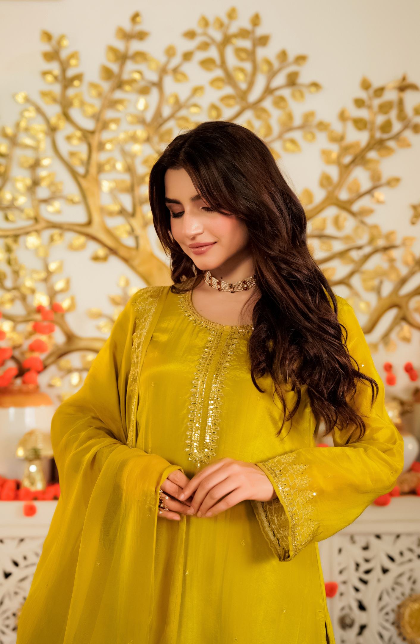 Amber Marigold Aura Suit Set