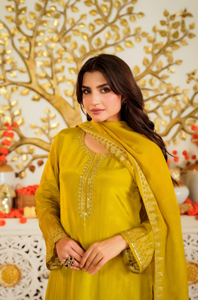 Amber Marigold Aura Suit Set