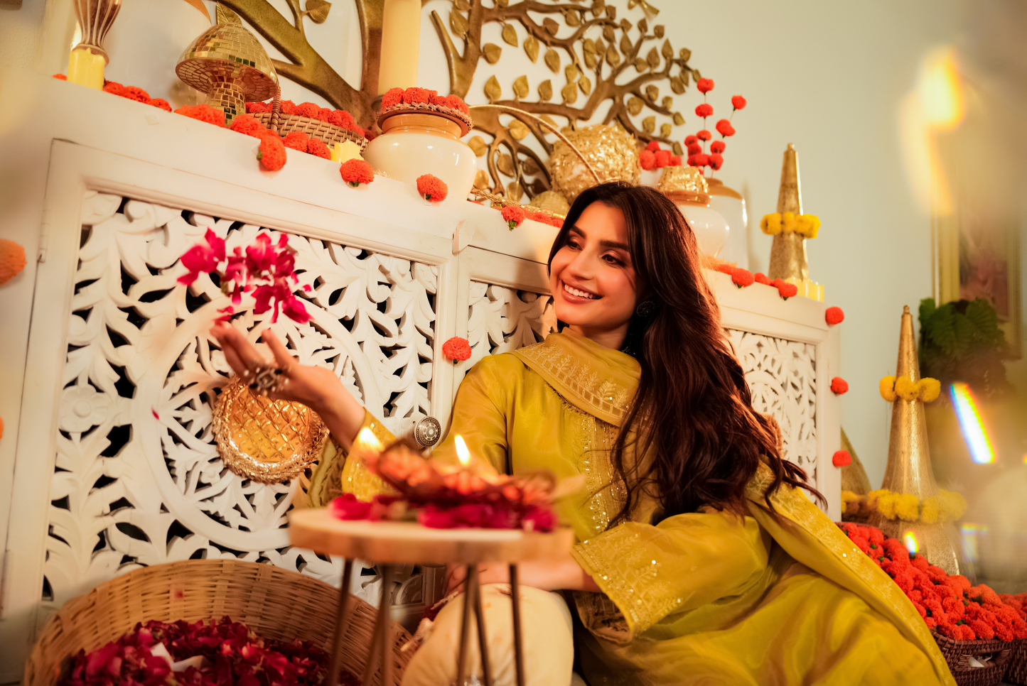 Amber Marigold Aura Suit Set