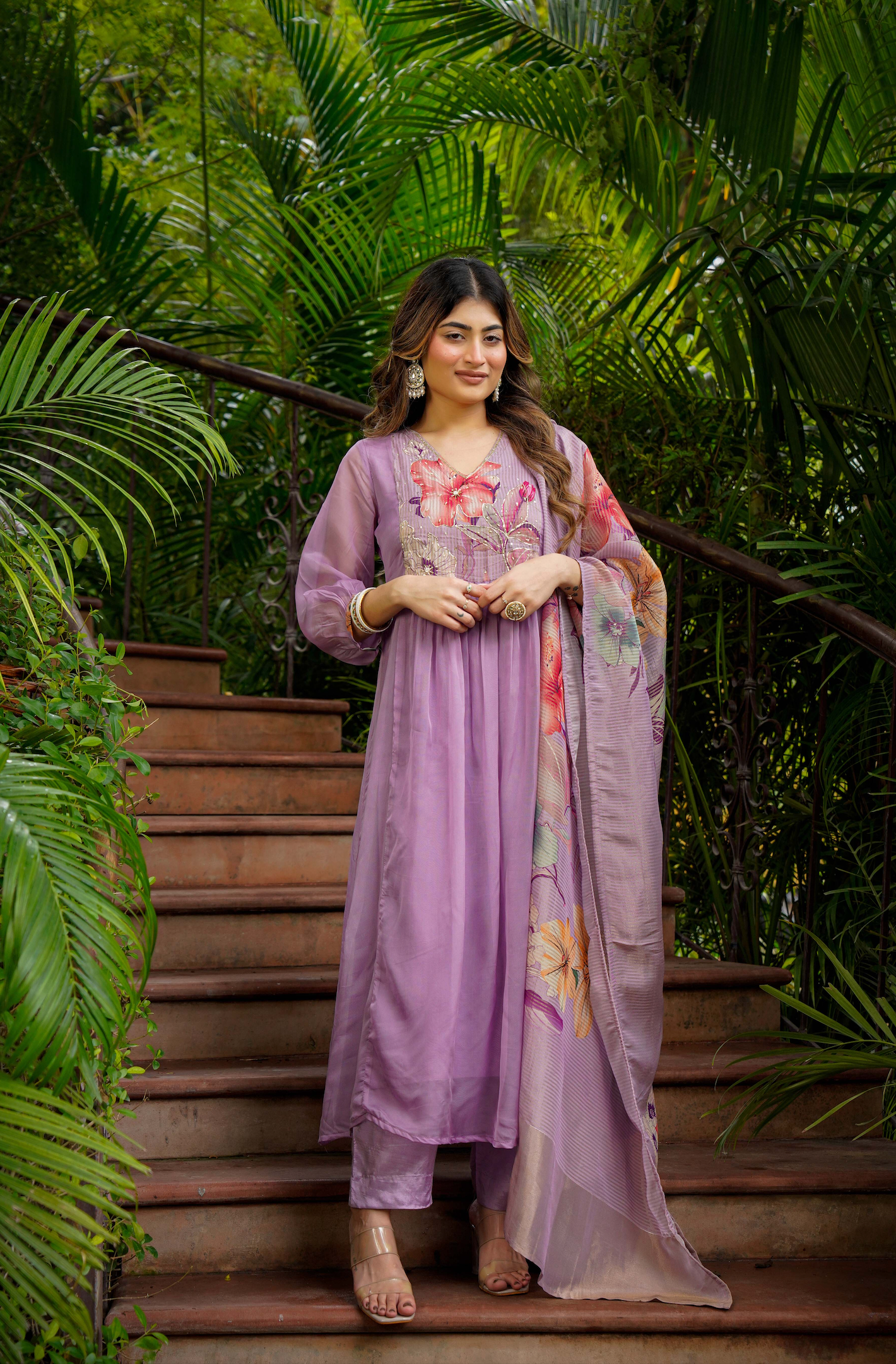 Lilac Mist Organza Suit Set