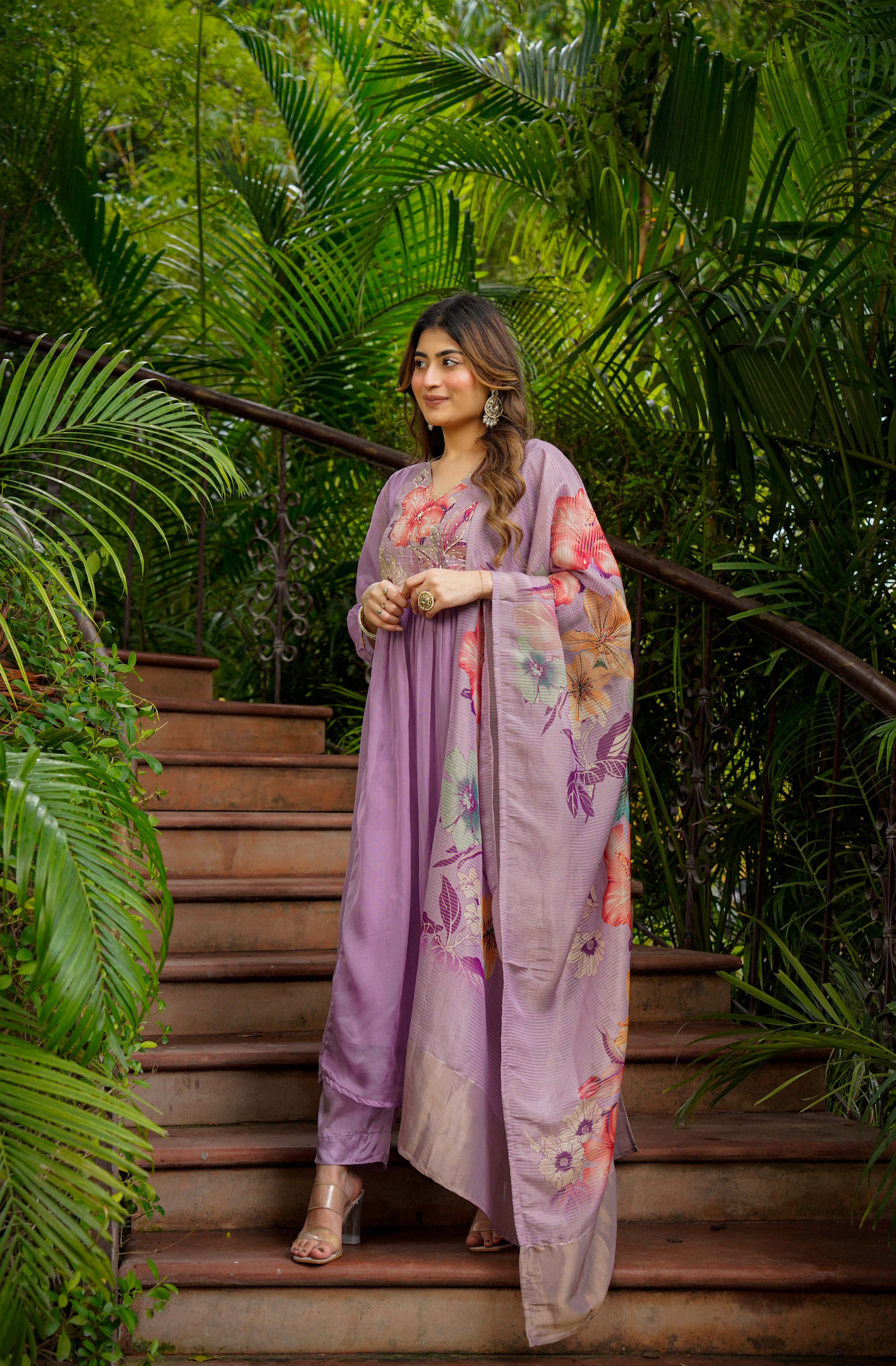 Lilac Mist Organza Suit Set