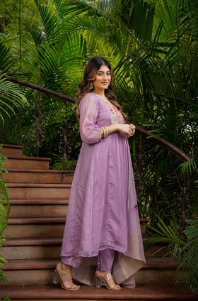 Lilac Mist Organza Suit Set