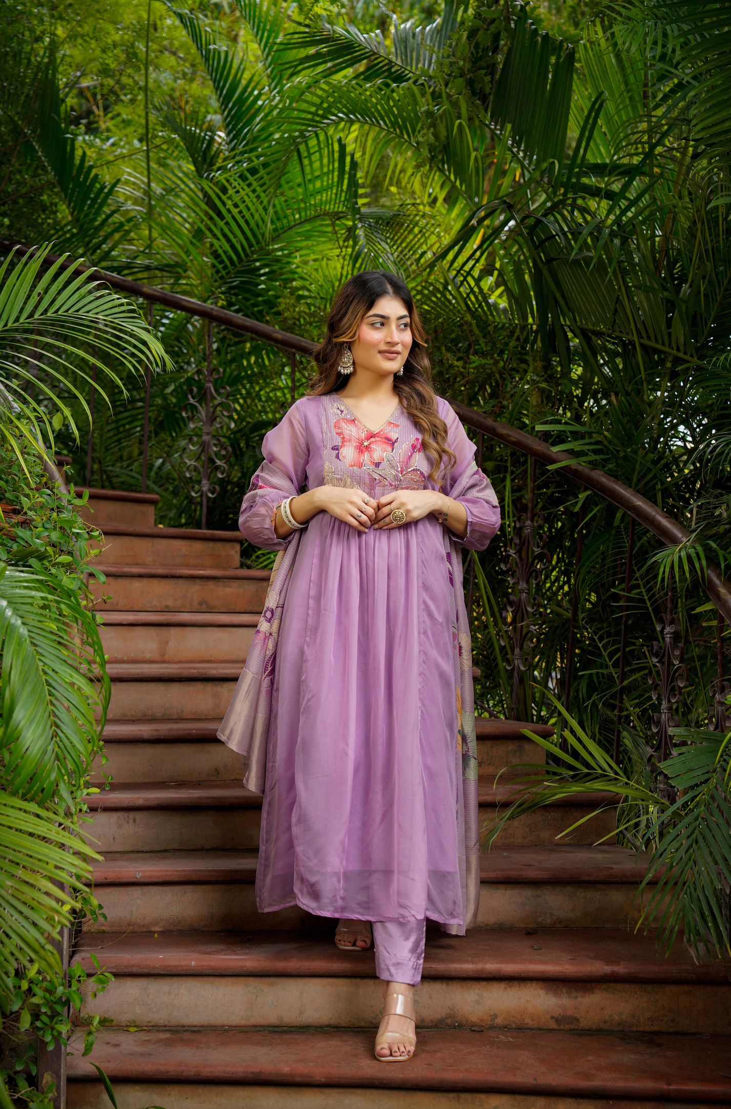 Lilac Mist Organza Suit Set