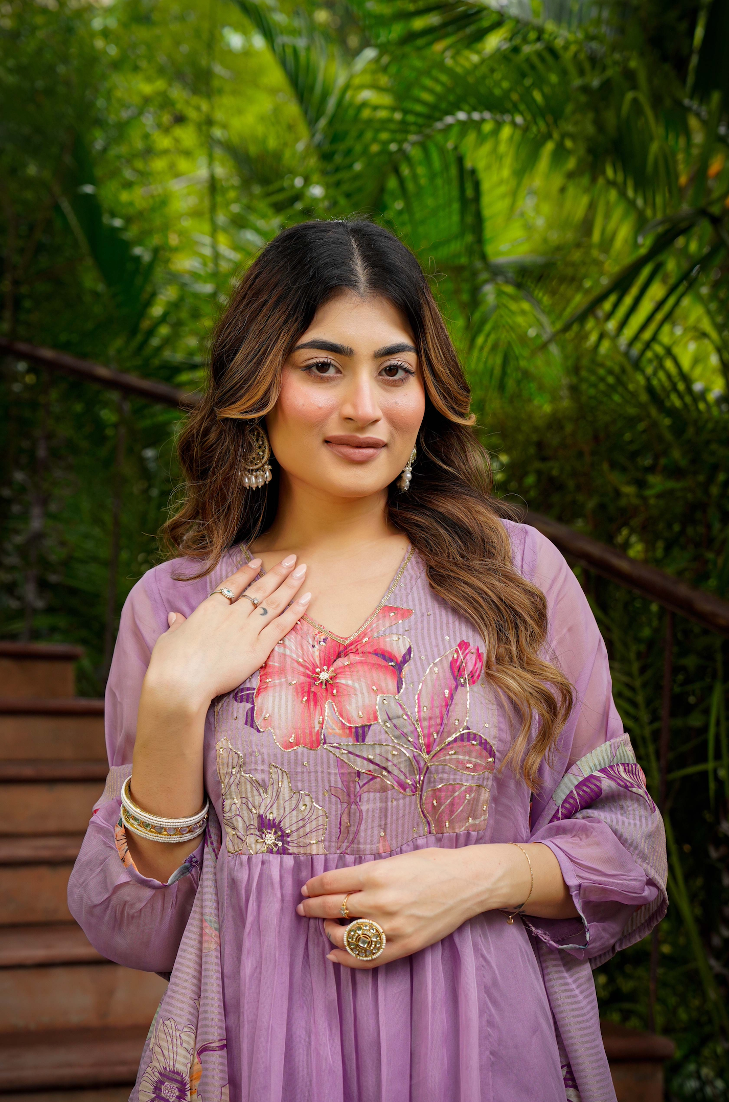 Lilac Mist Organza Suit Set