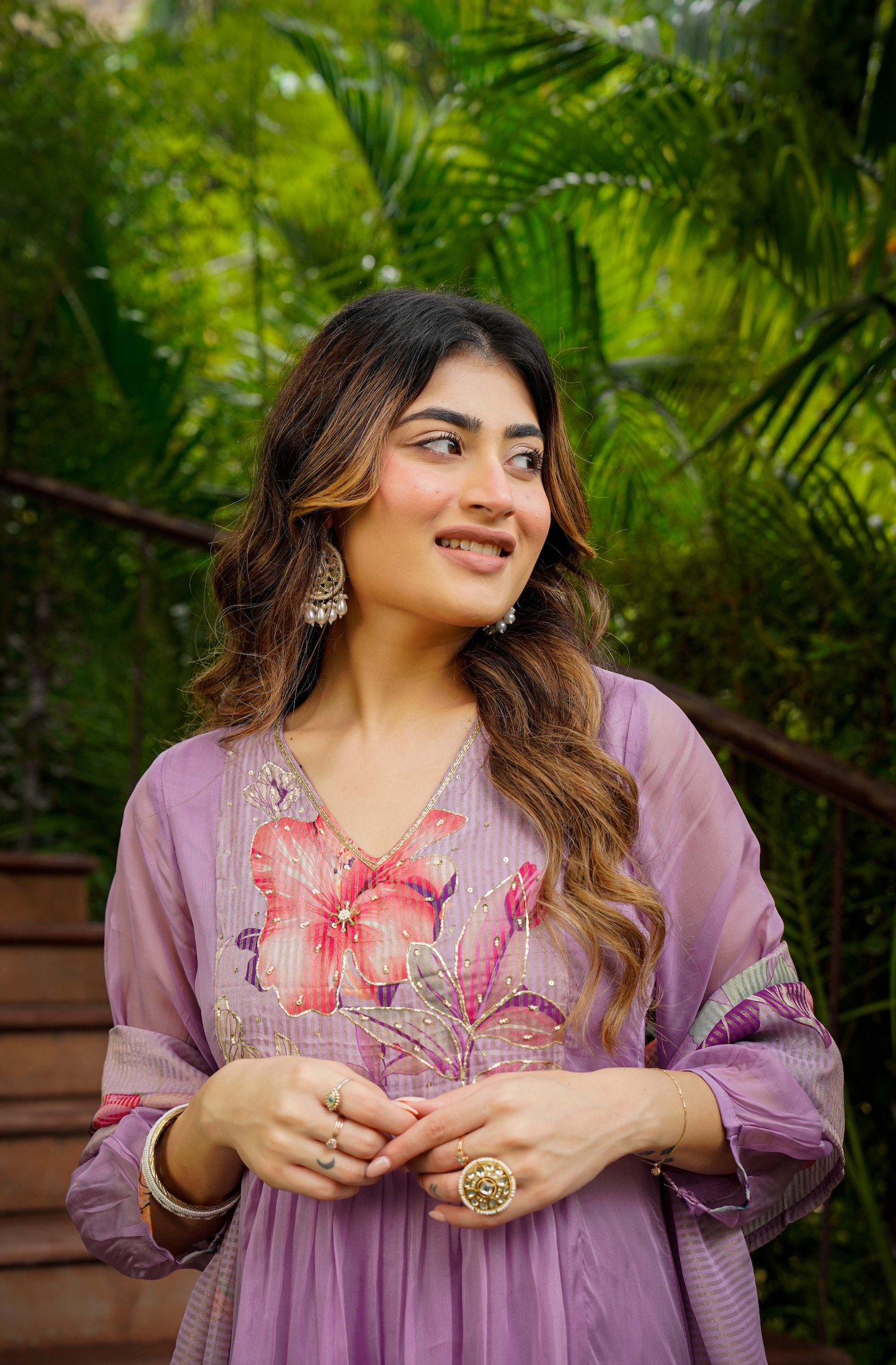 Lilac Mist Organza Suit Set