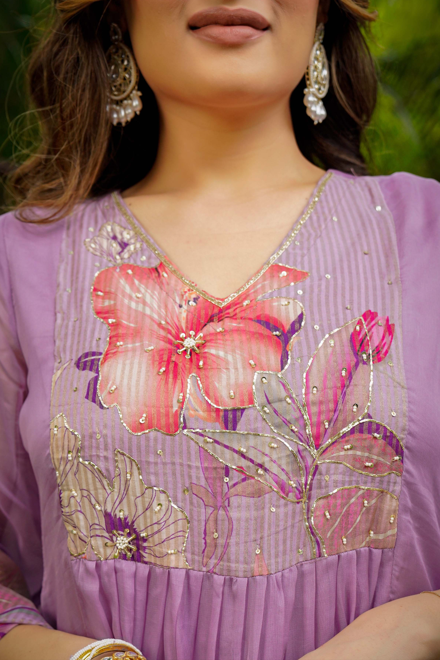 Lilac Mist Organza Suit Set