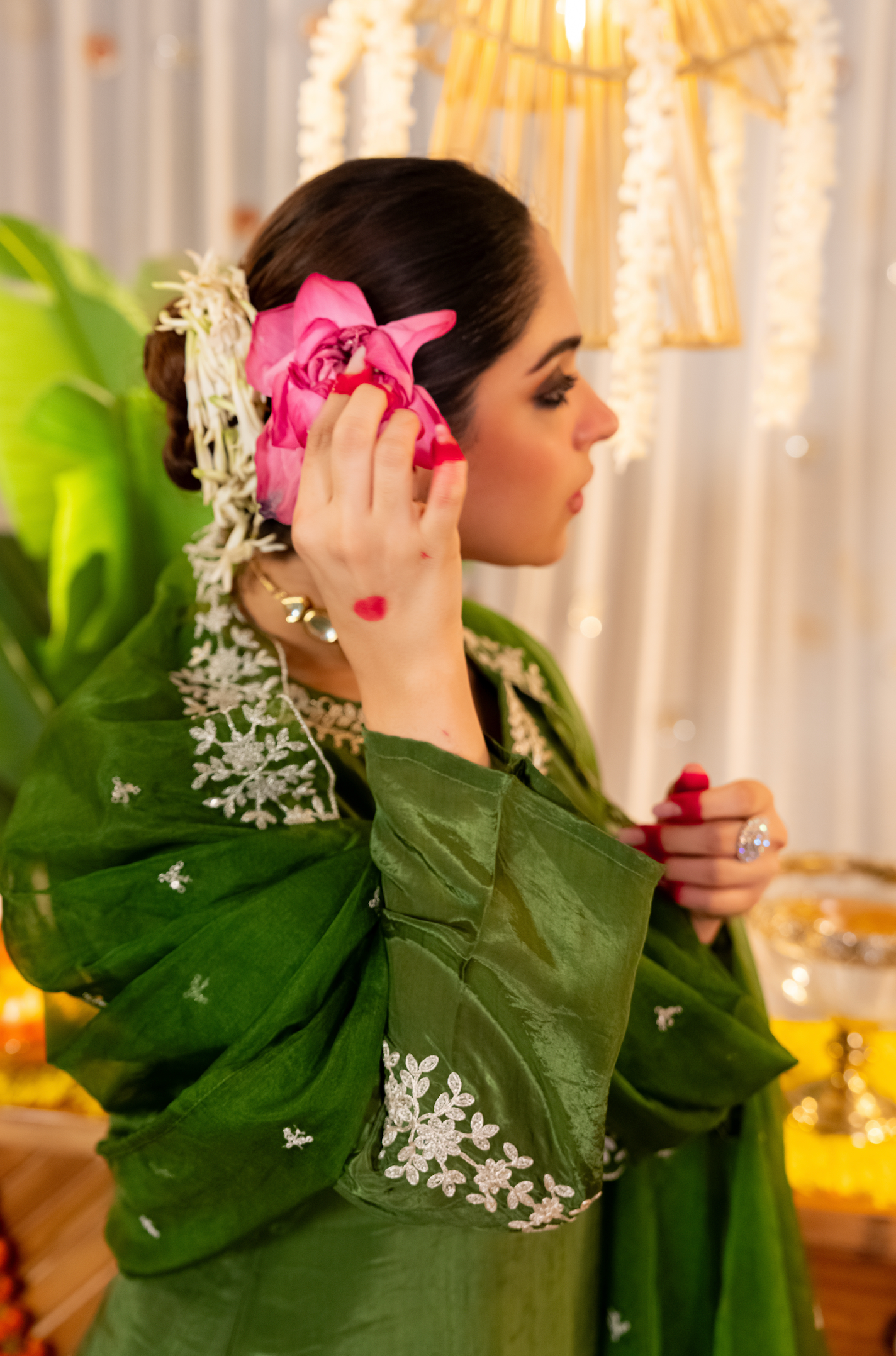 Emerald Whisper Organza Suit Set