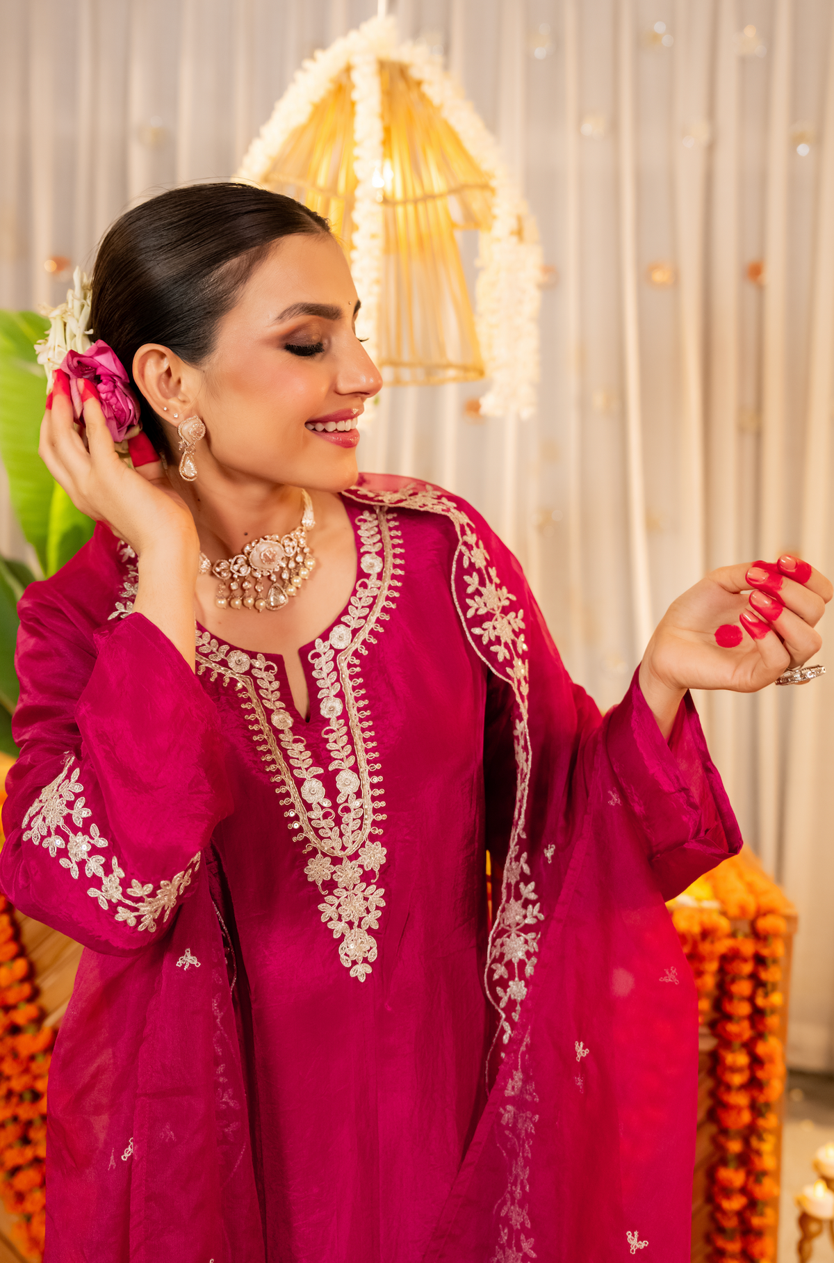 Rosette Radiance Kurta Set
