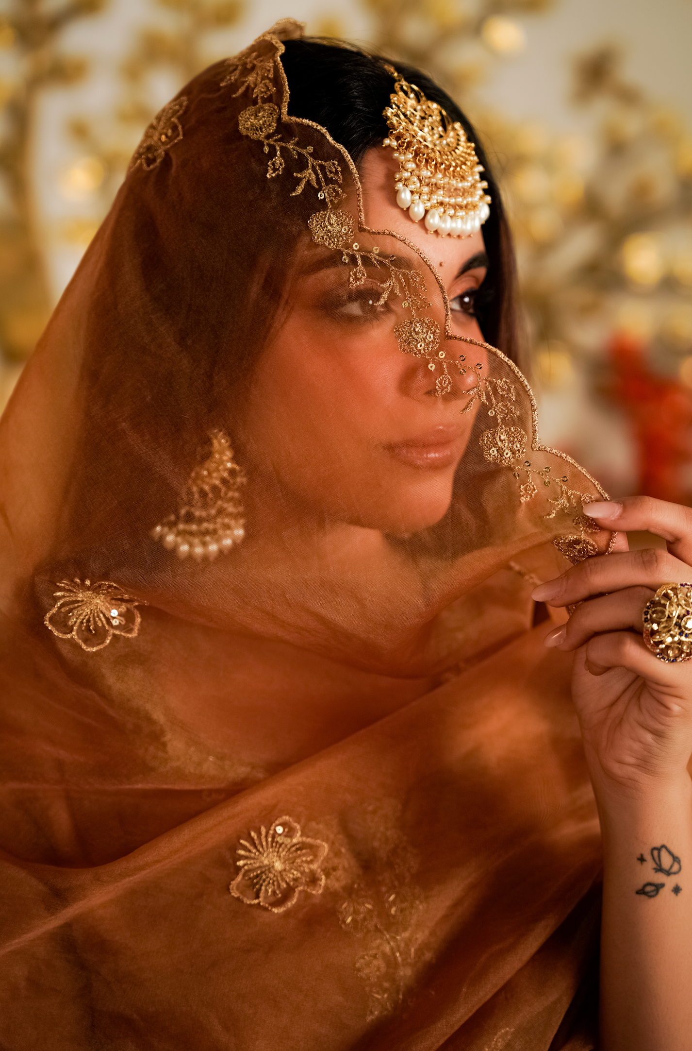 Golden Tranquil Russian Silk Suit Set