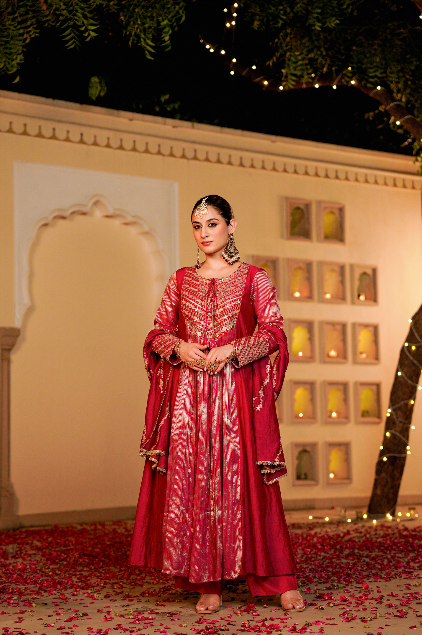 Blush Royale Flared Chanderi Suit Set
