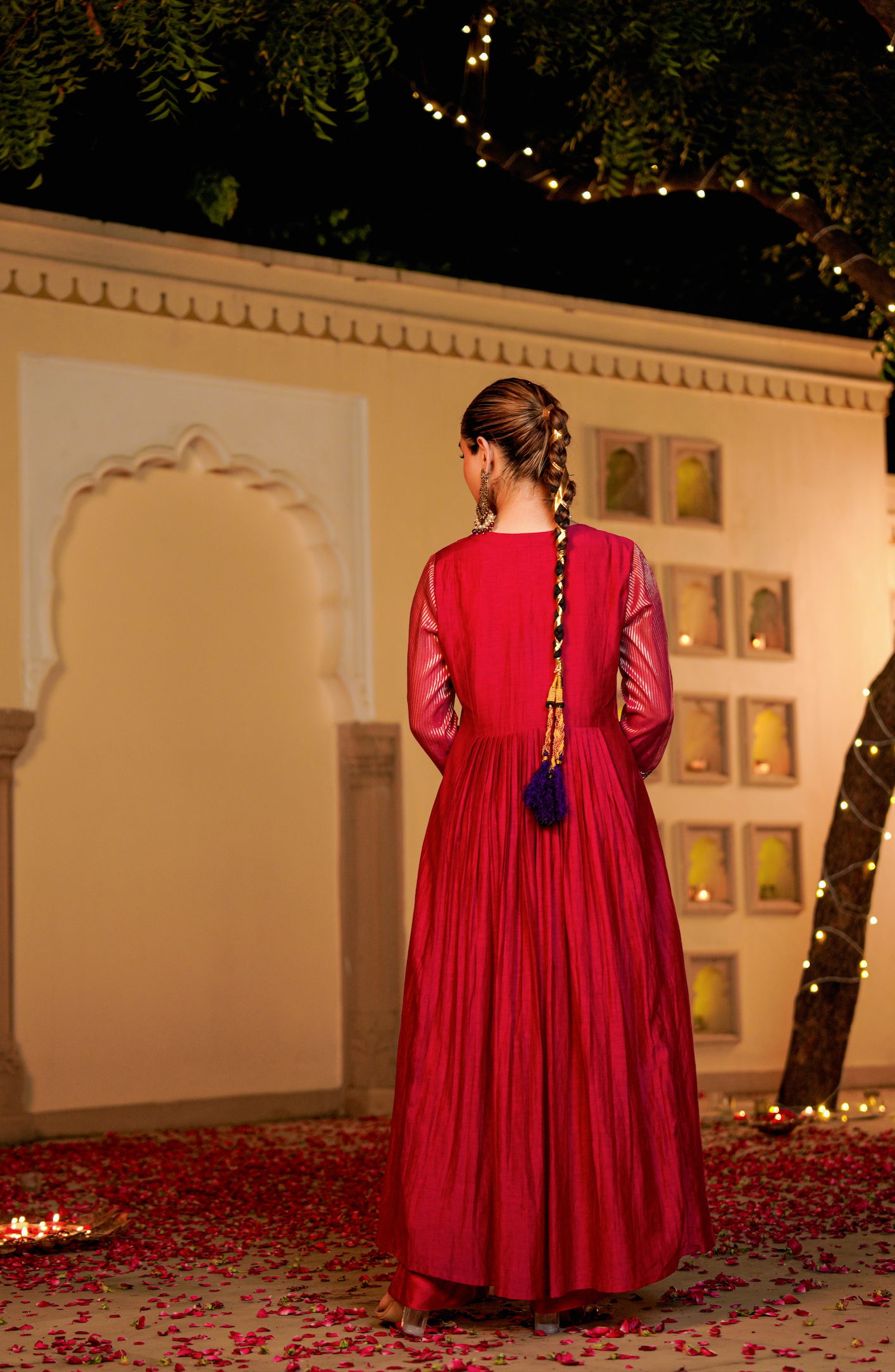 Blush Royale Flared Chanderi Suit Set