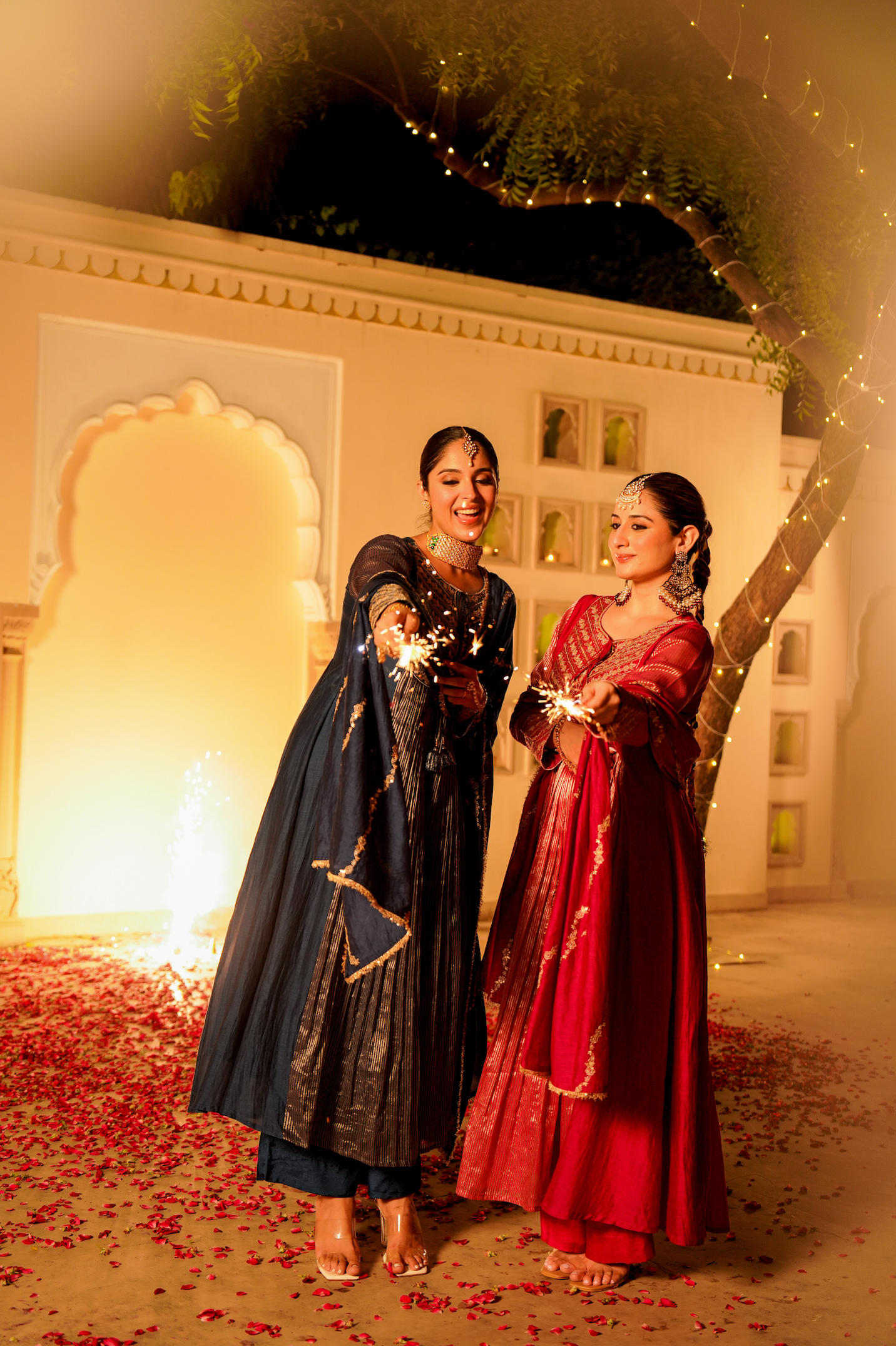 Blush Royale Flared Chanderi Suit Set