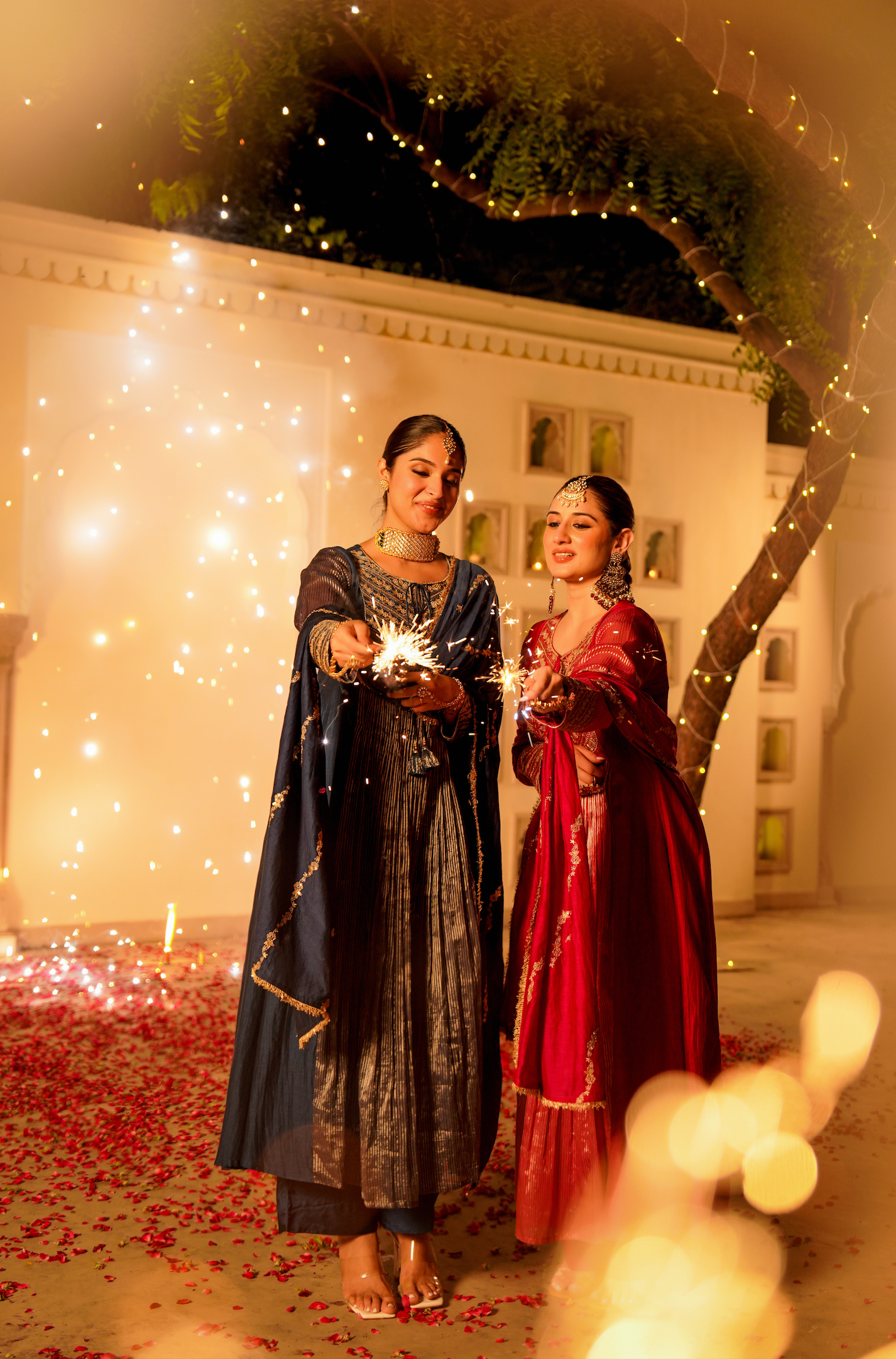 Blush Royale Flared Chanderi Suit Set