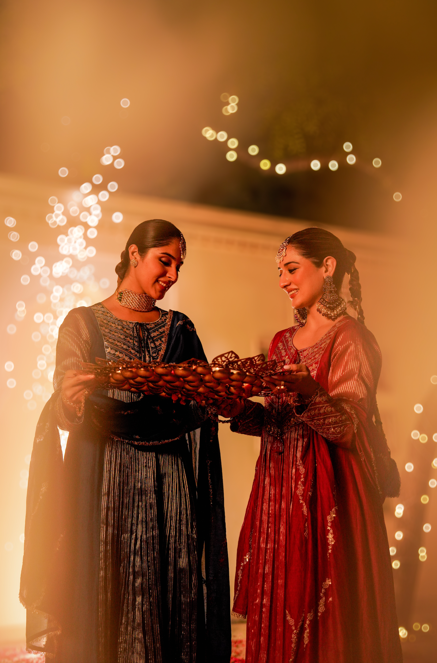 Blush Royale Flared Chanderi Suit Set