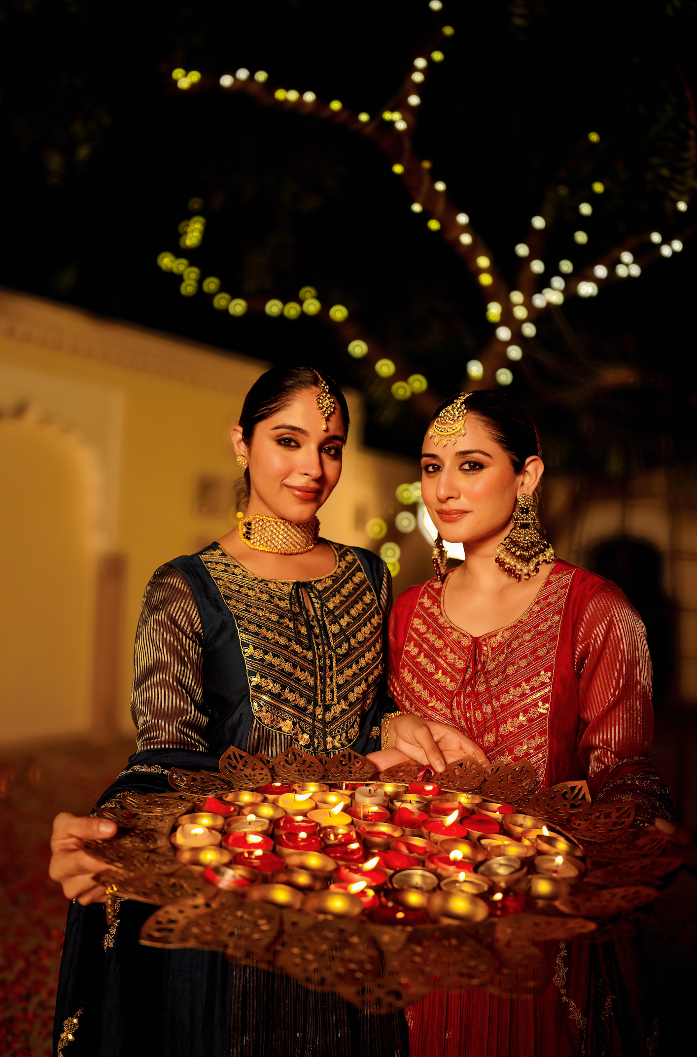 Blush Royale Flared Chanderi Suit Set