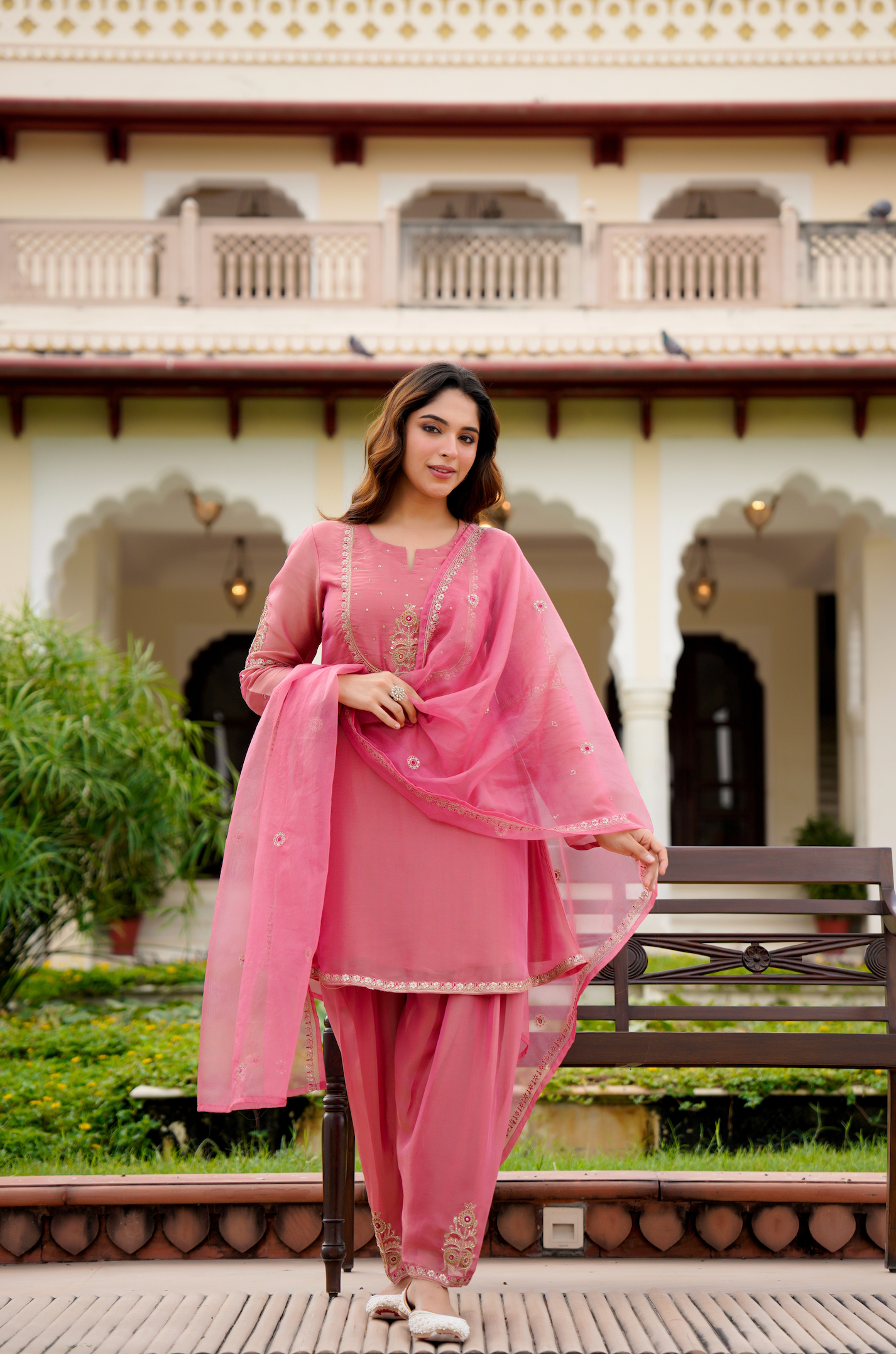 Rose Blush Swiss Tissue Suit Set