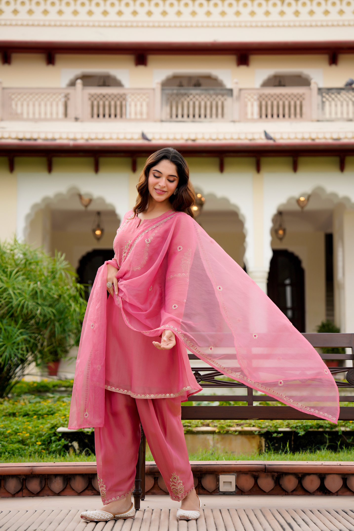 Rose Blush Swiss Tissue Suit Set