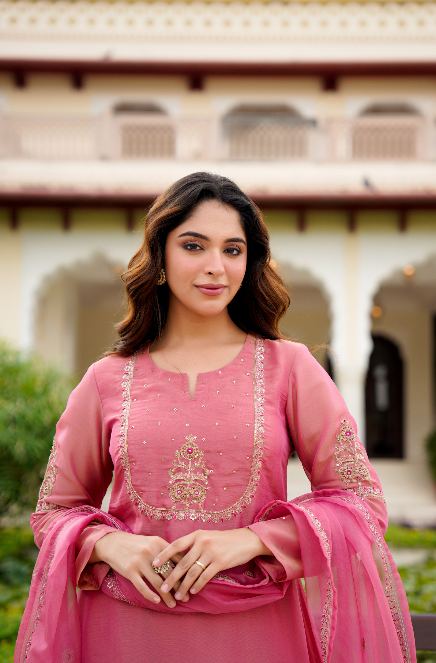 Rose Blush Swiss Tissue Suit Set