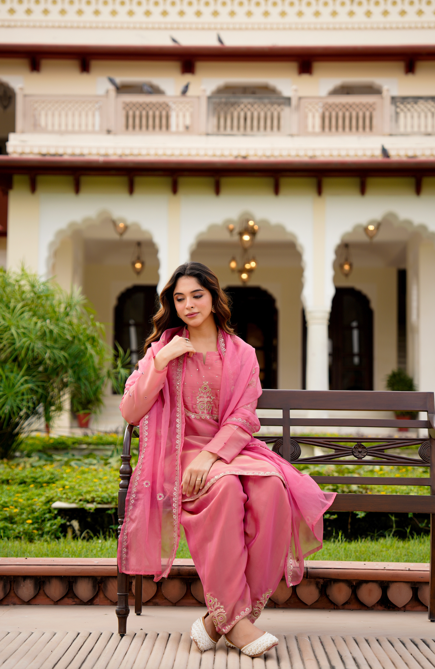 Rose Blush Swiss Tissue Suit Set